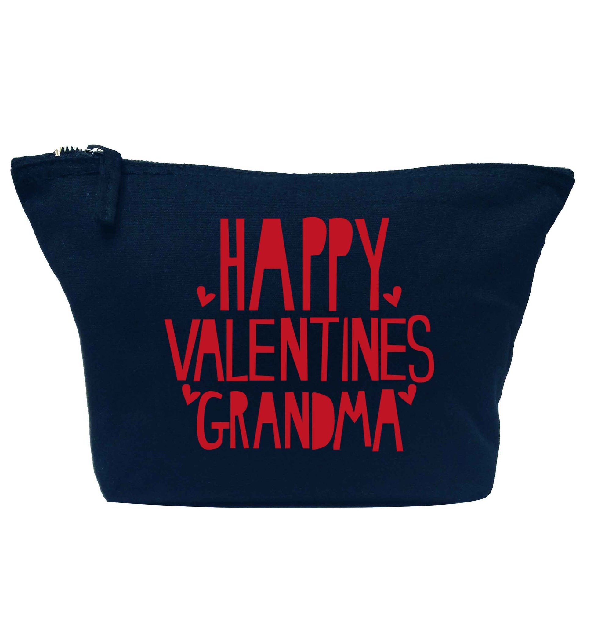 Happy valentines grandma navy makeup bag