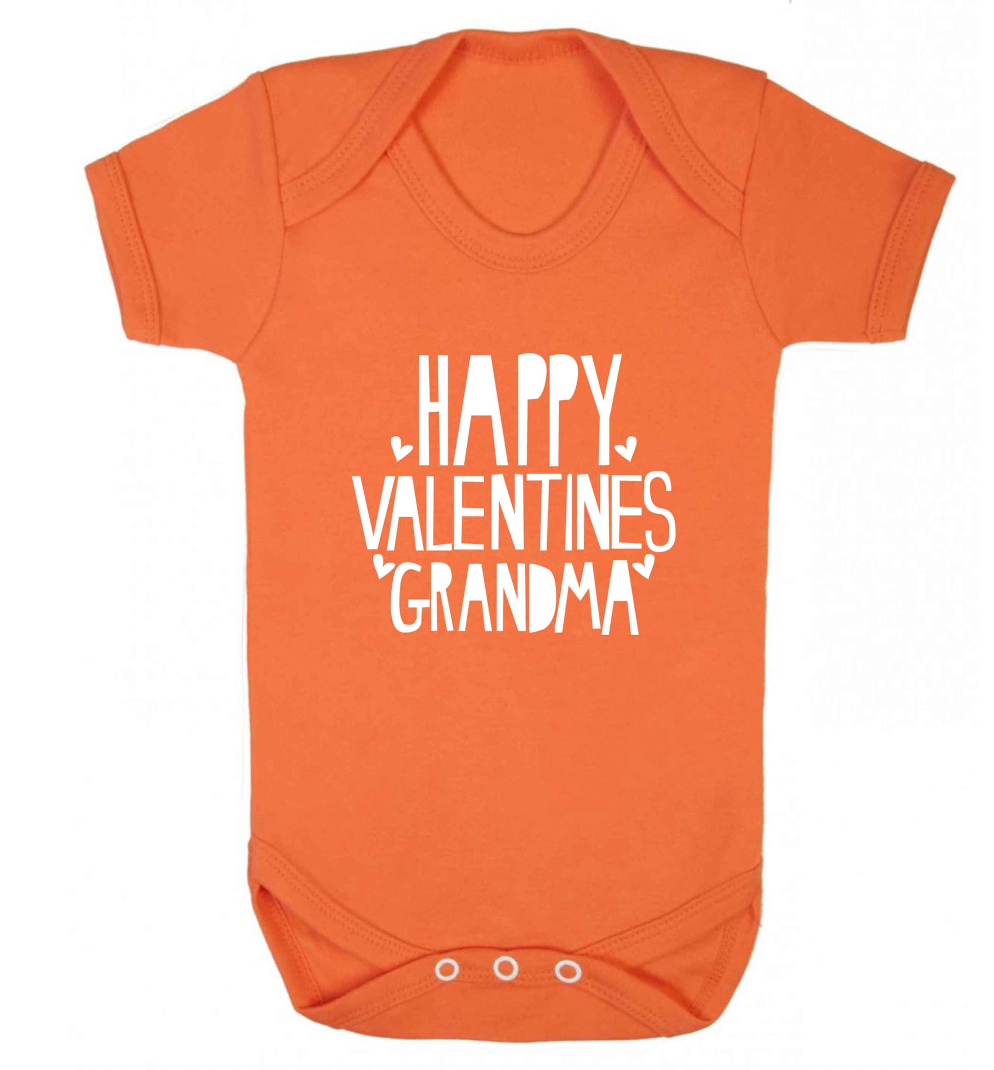 Happy valentines grandma baby vest orange 18-24 months