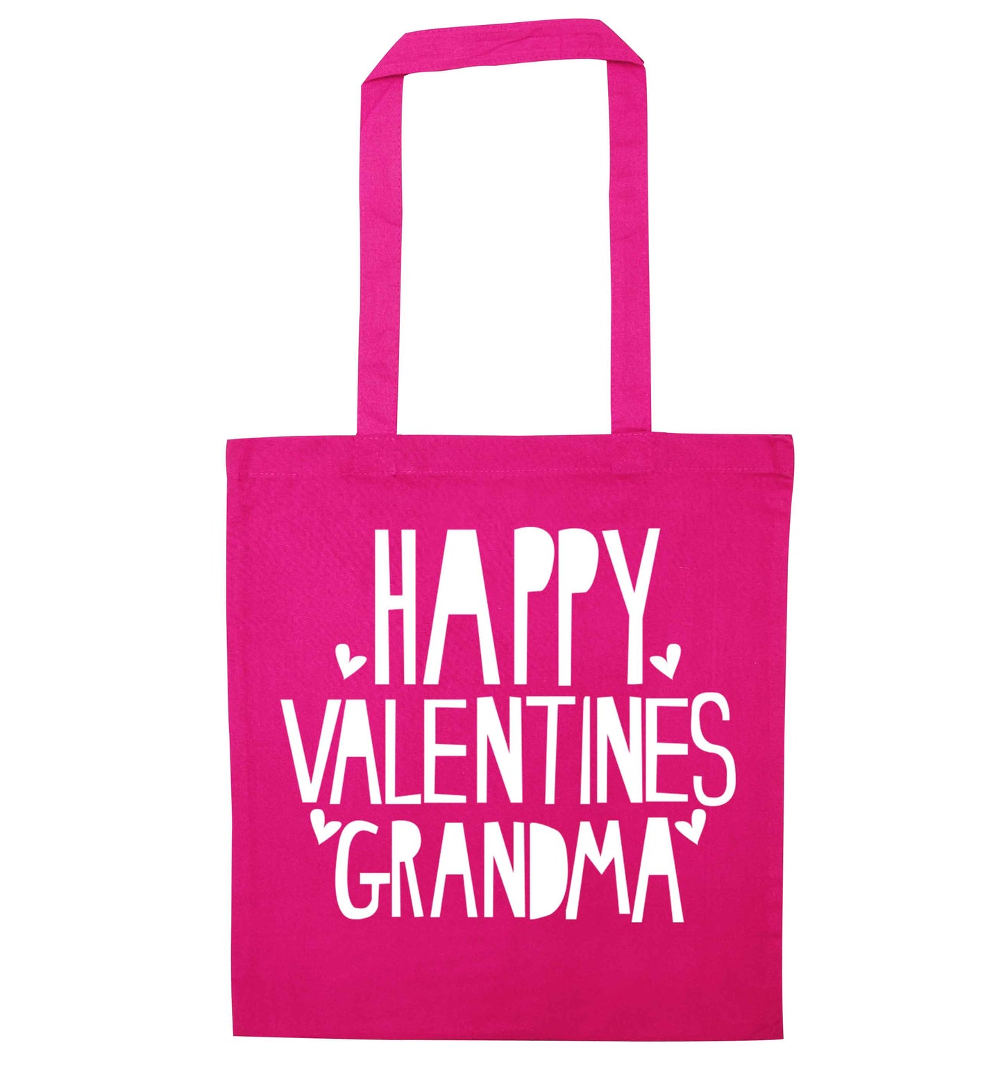Happy valentines grandma pink tote bag