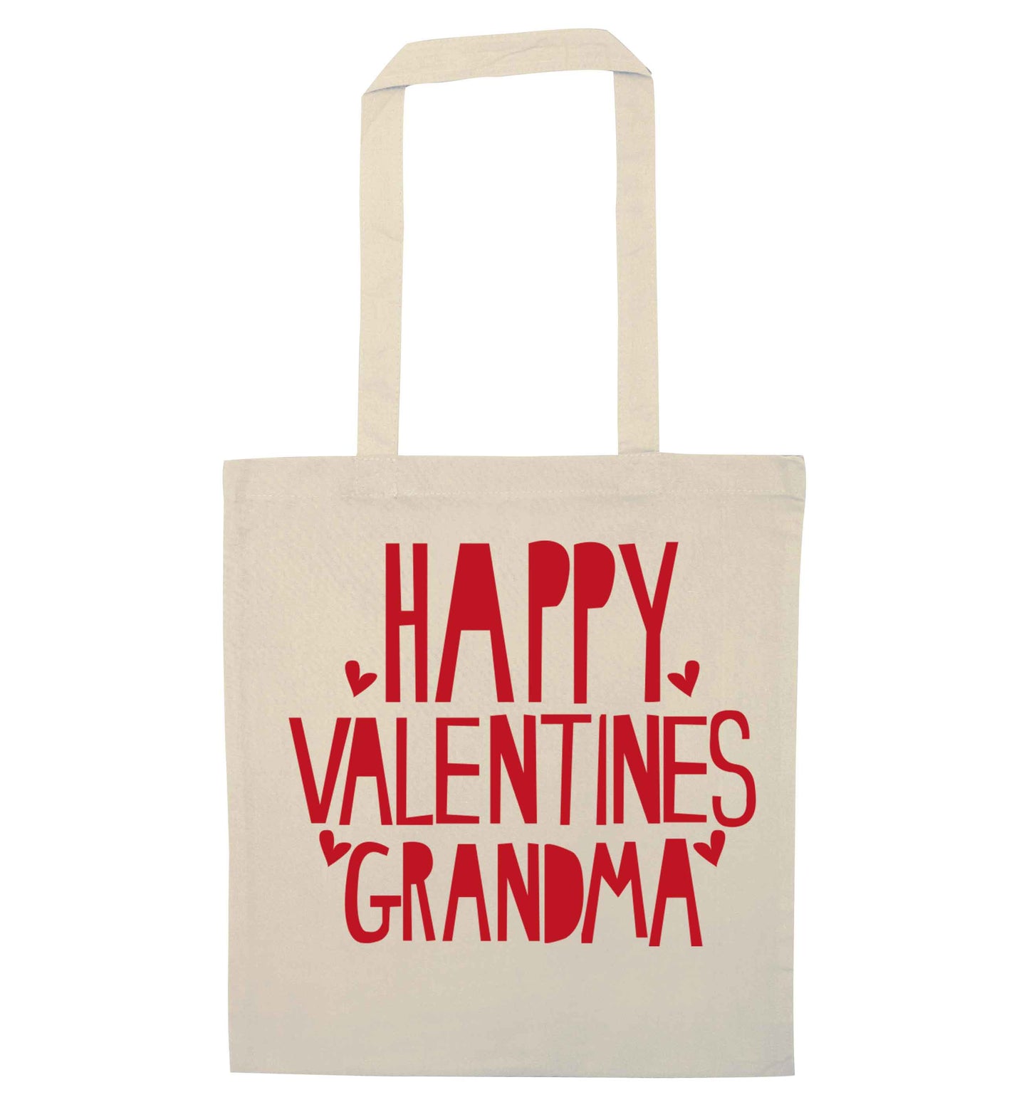 Happy valentines grandma natural tote bag