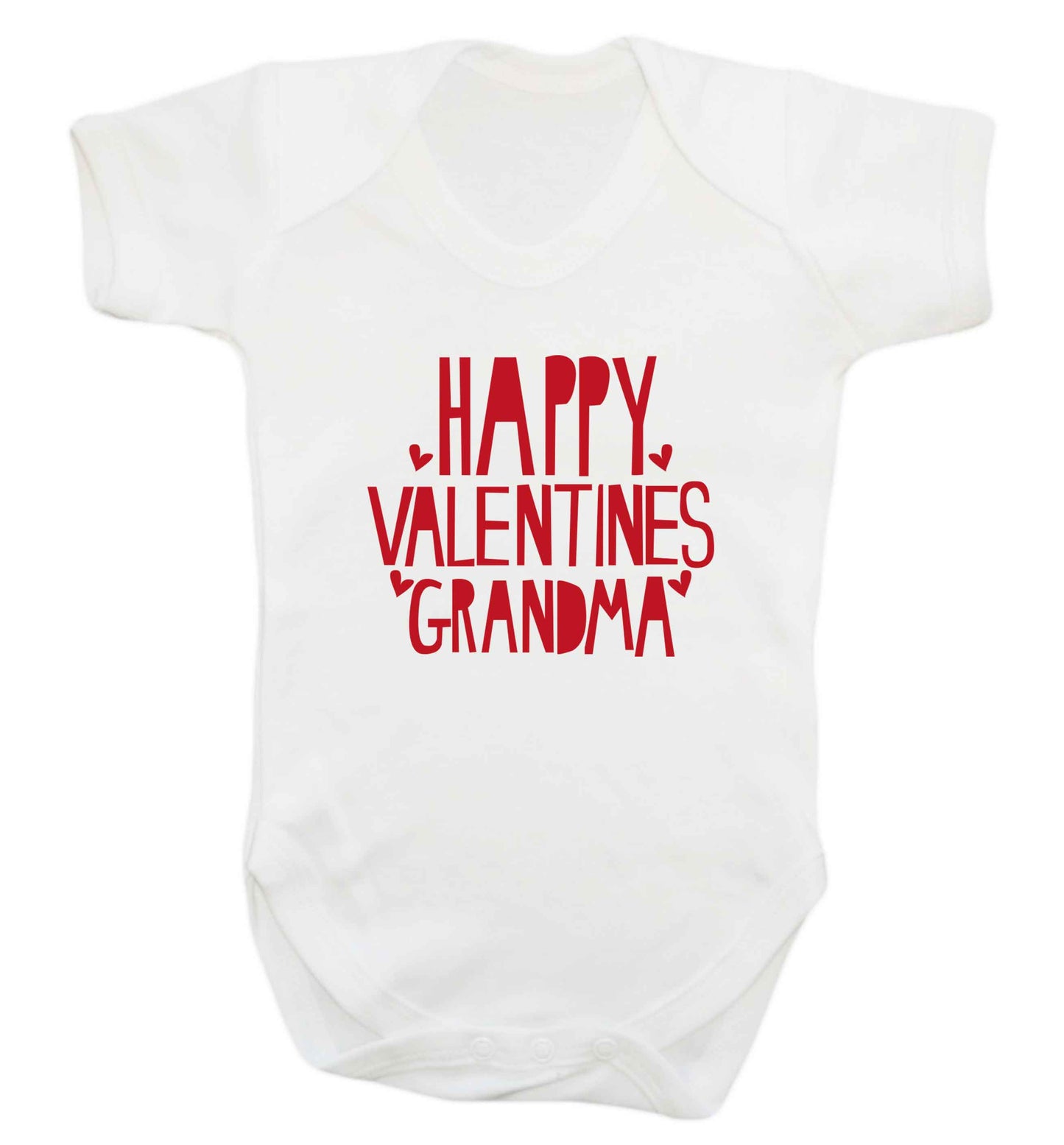 Happy valentines grandma baby vest white 18-24 months