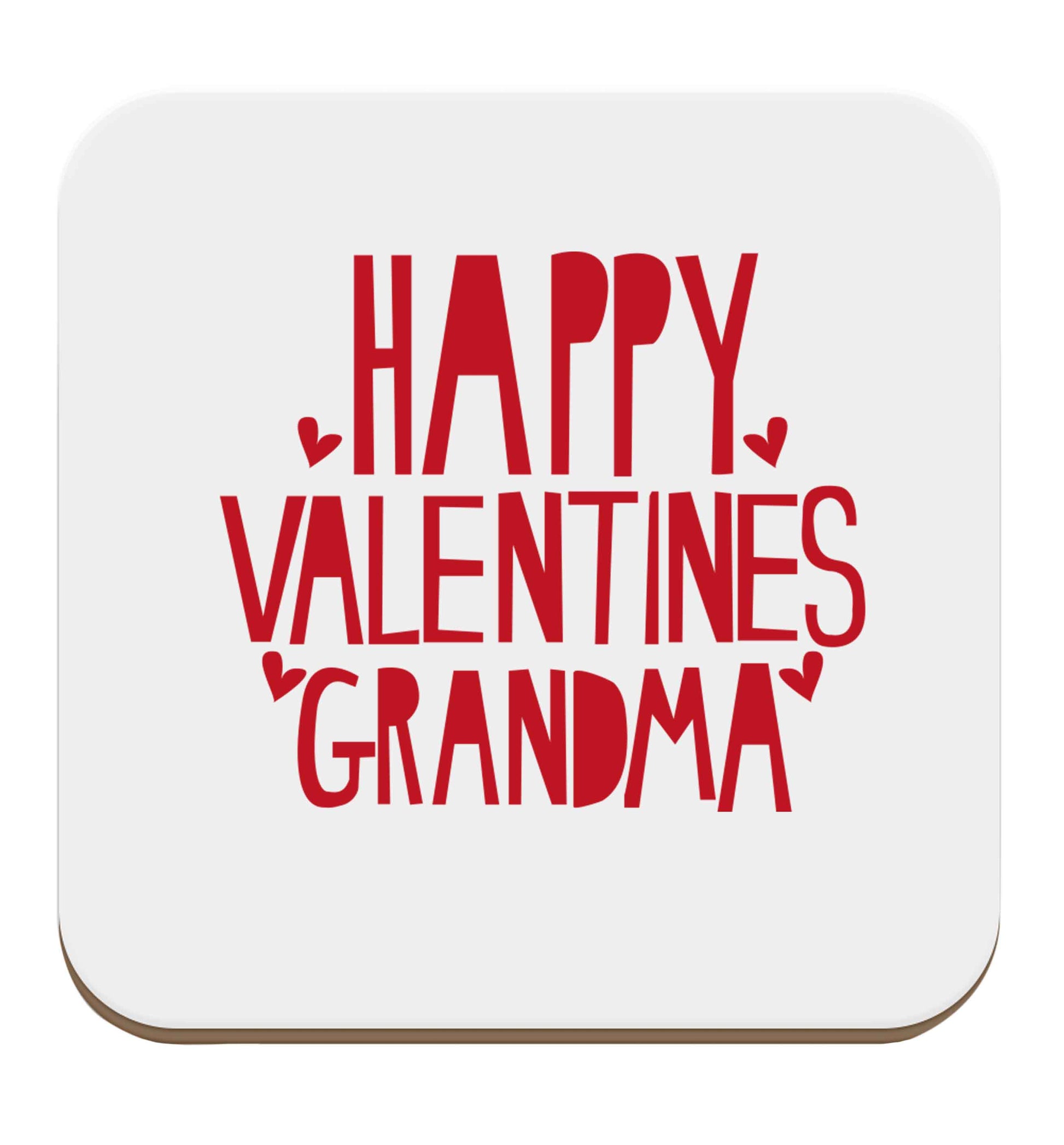 Happy valentines grandma set of four coasters