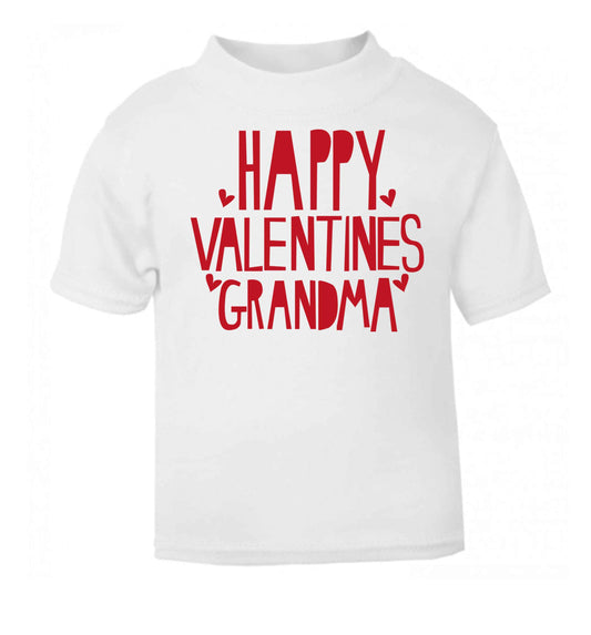 Happy valentines grandma white baby toddler Tshirt 2 Years