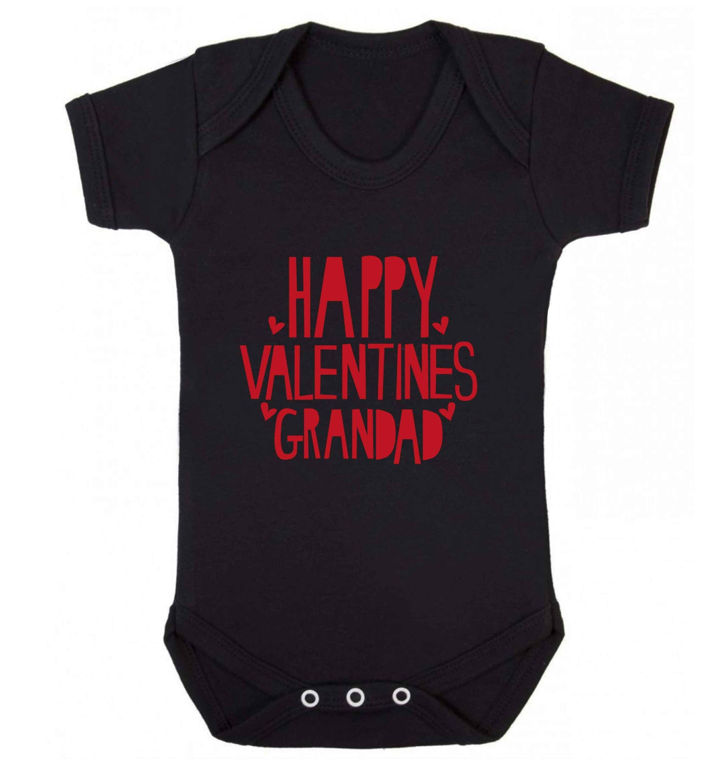Happy valentines grandad baby vest black 18-24 months