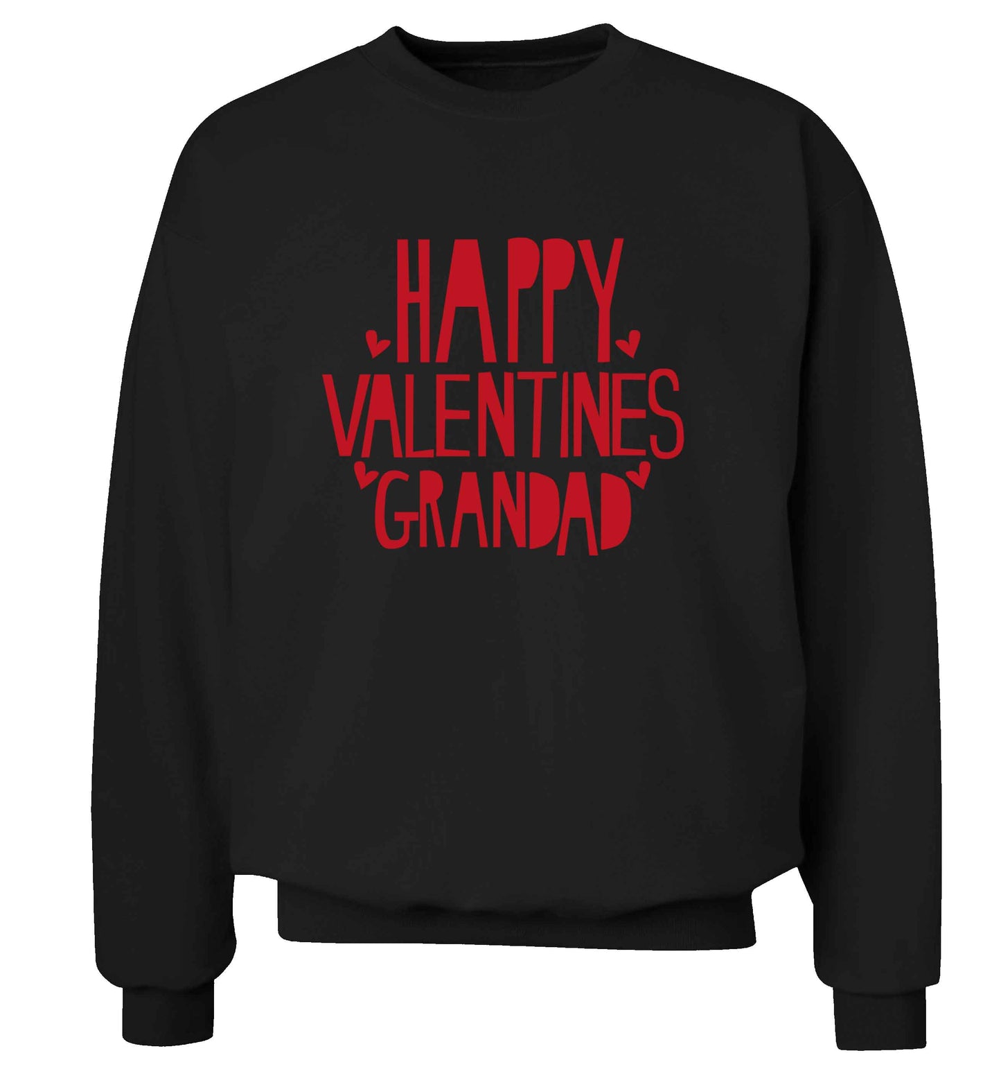 Happy valentines grandad adult's unisex black sweater 2XL