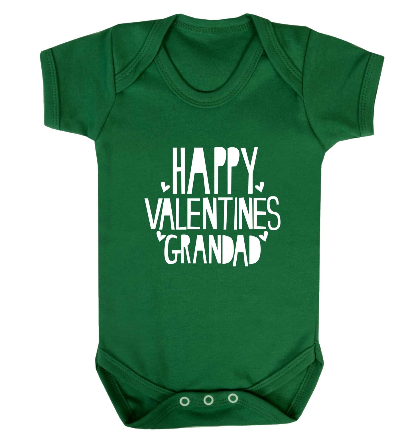 Happy valentines grandad baby vest green 18-24 months