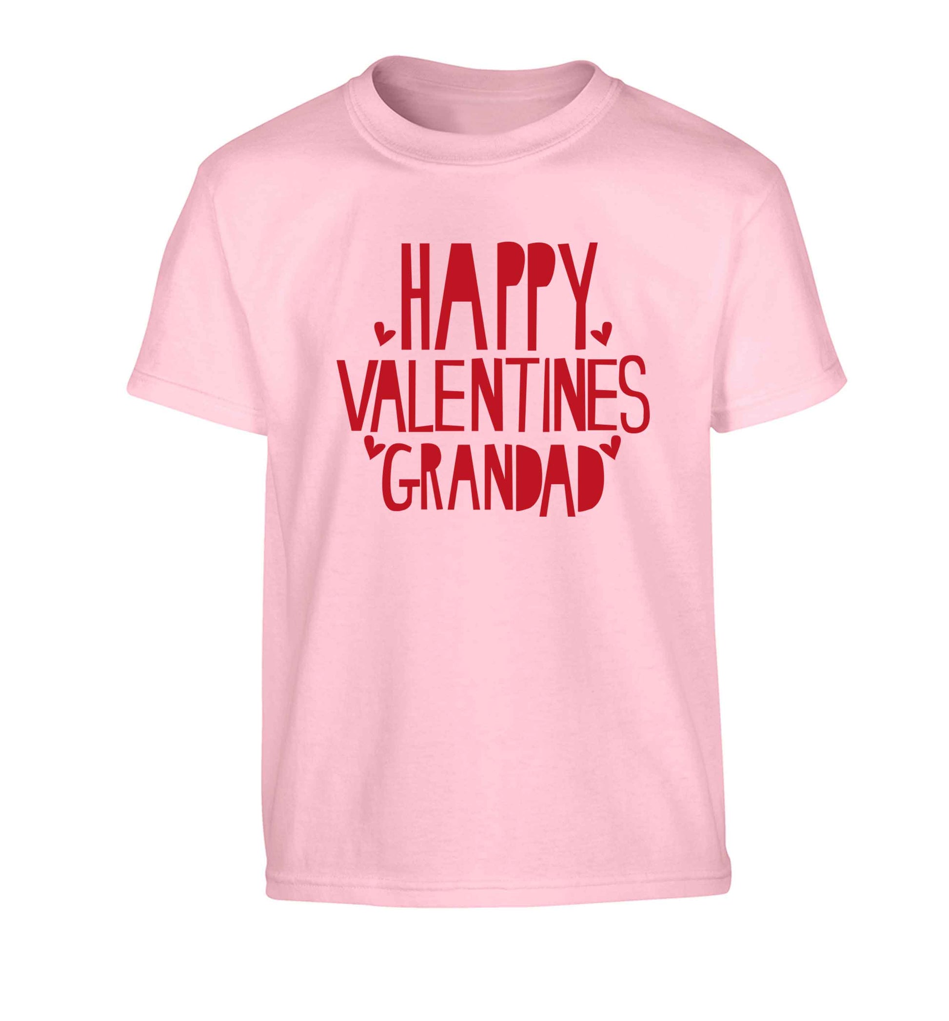 Happy valentines grandad Children's light pink Tshirt 12-13 Years