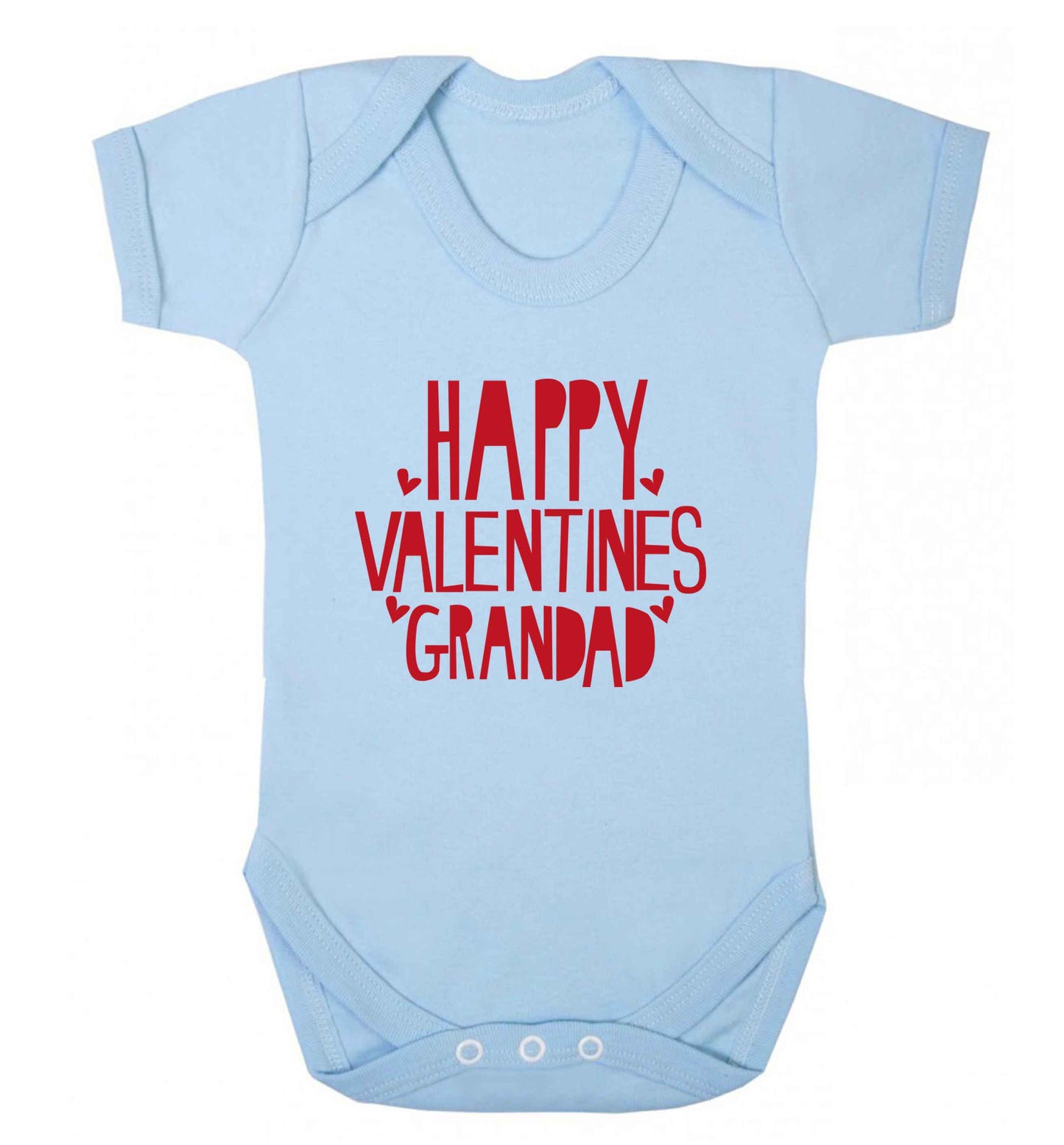 Happy valentines grandad baby vest pale blue 18-24 months