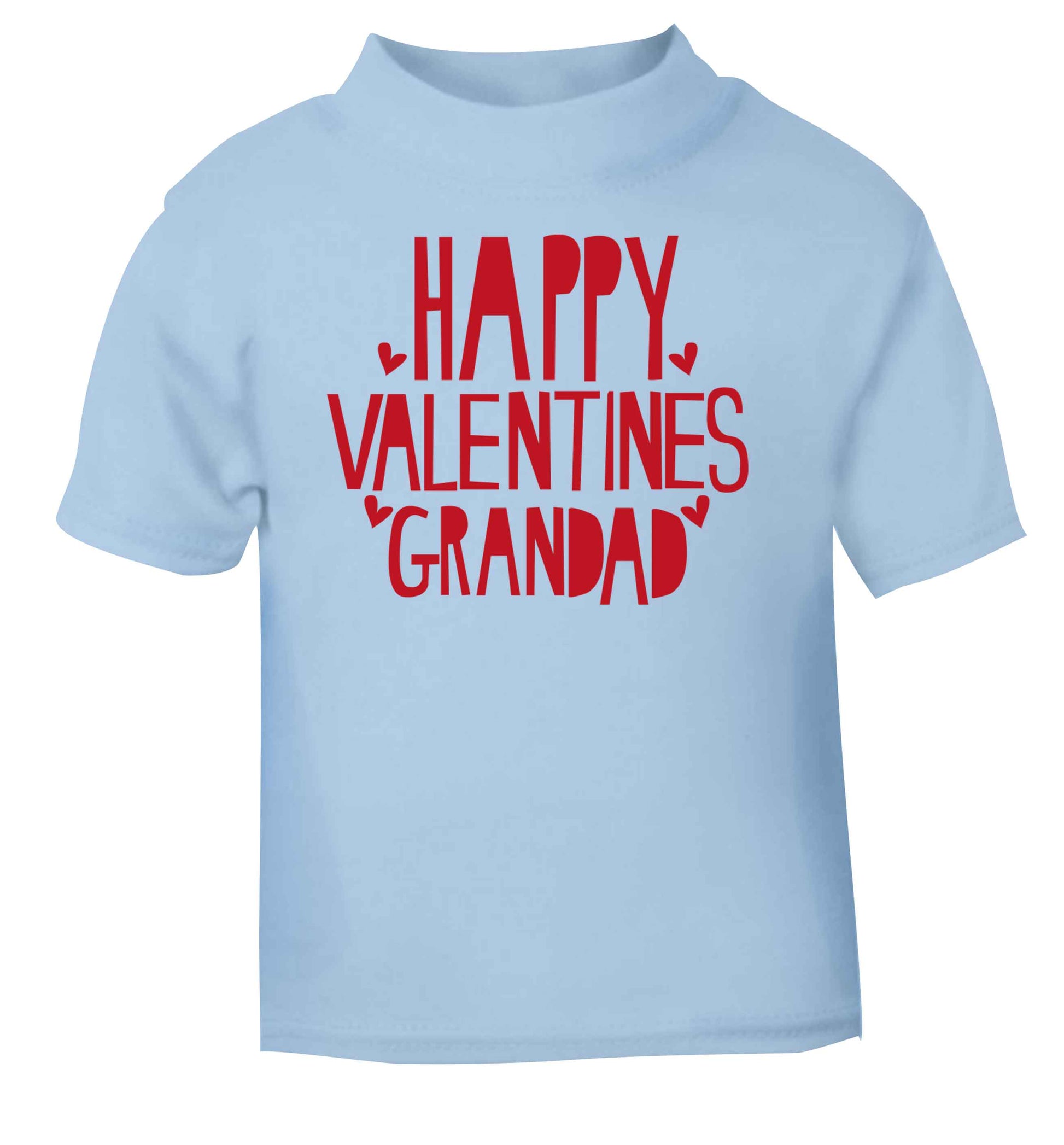 Happy valentines grandad light blue baby toddler Tshirt 2 Years