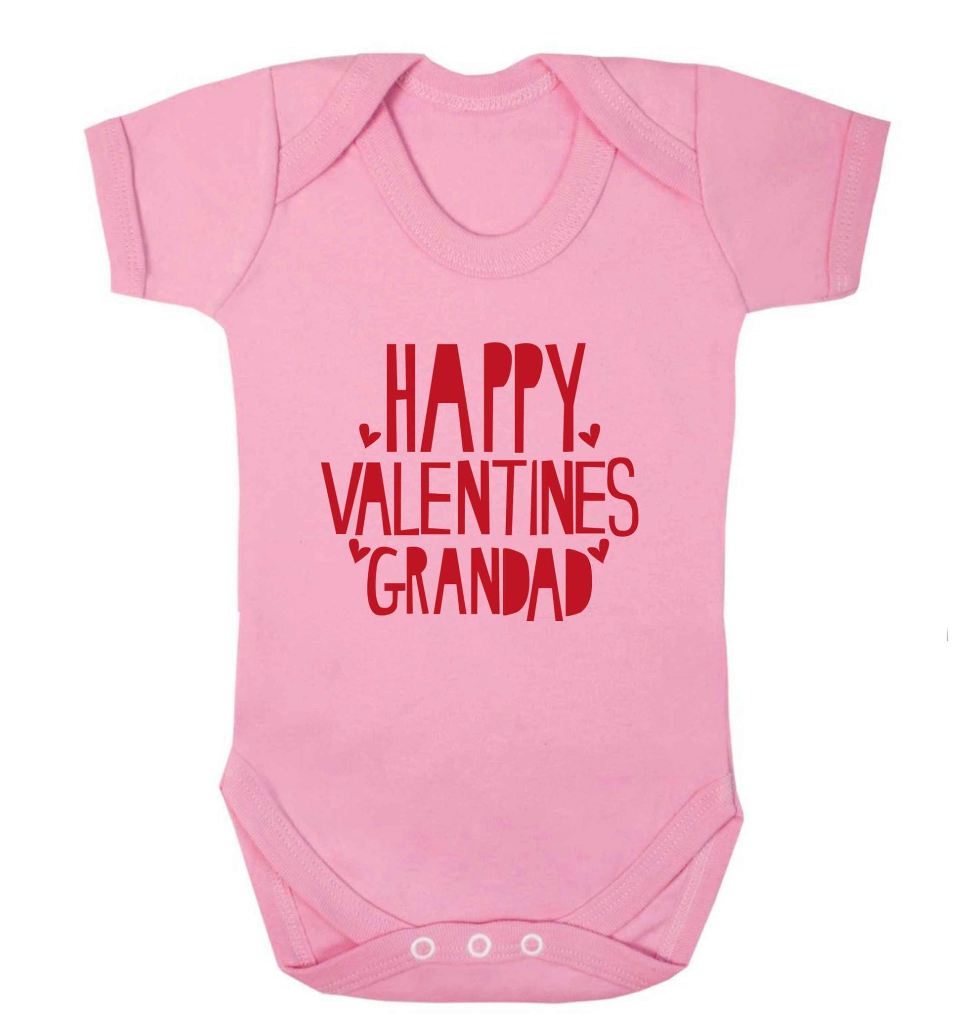Happy valentines grandad baby vest pale pink 18-24 months