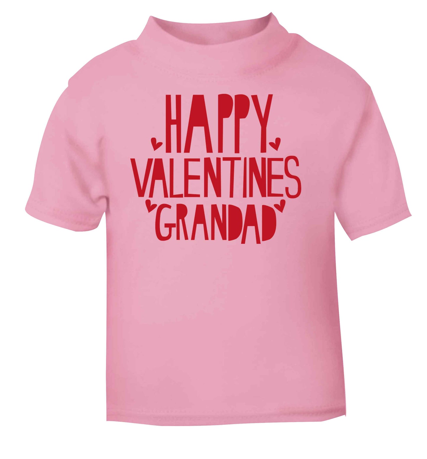 Happy valentines grandad light pink baby toddler Tshirt 2 Years
