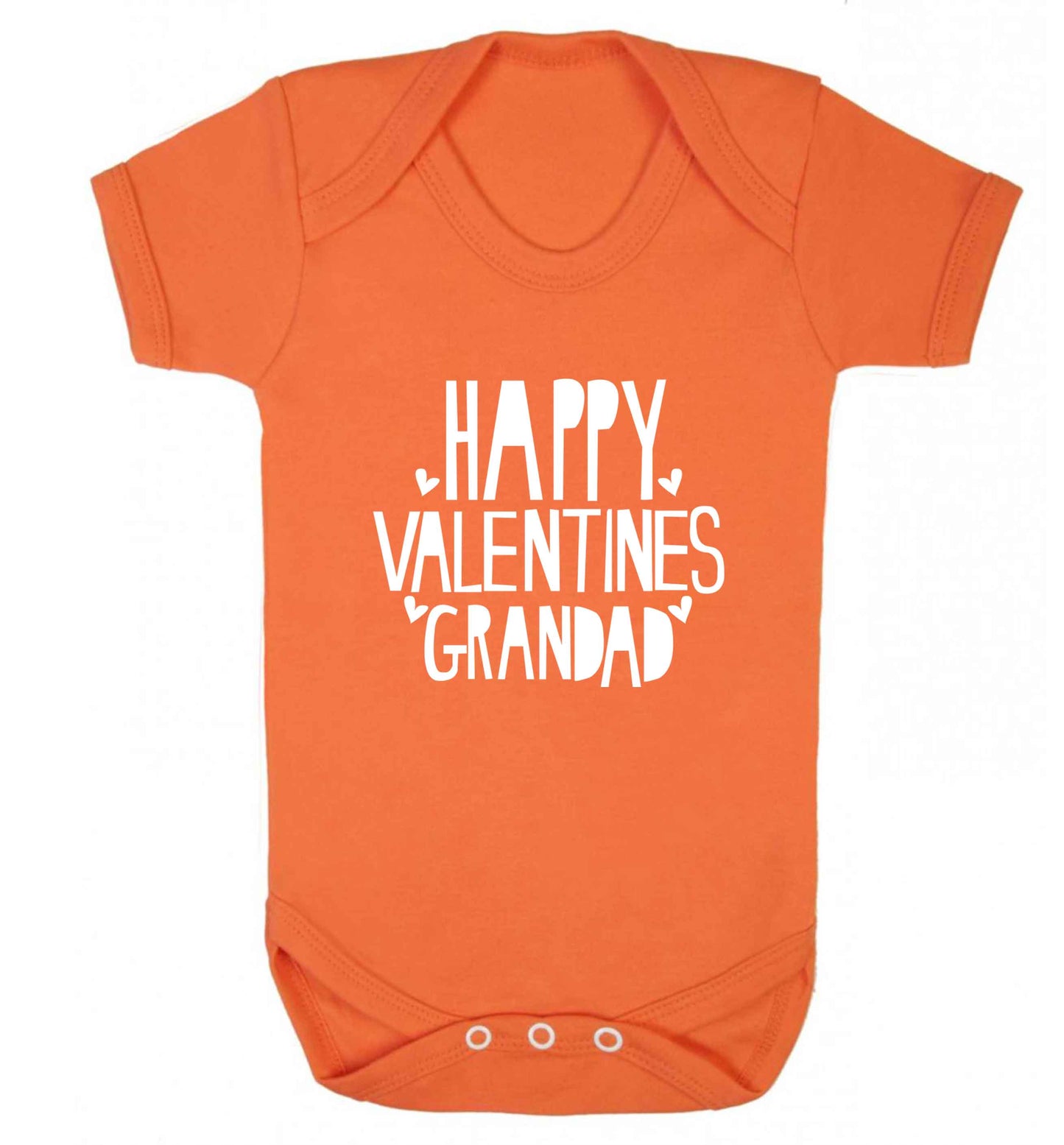 Happy valentines grandad baby vest orange 18-24 months