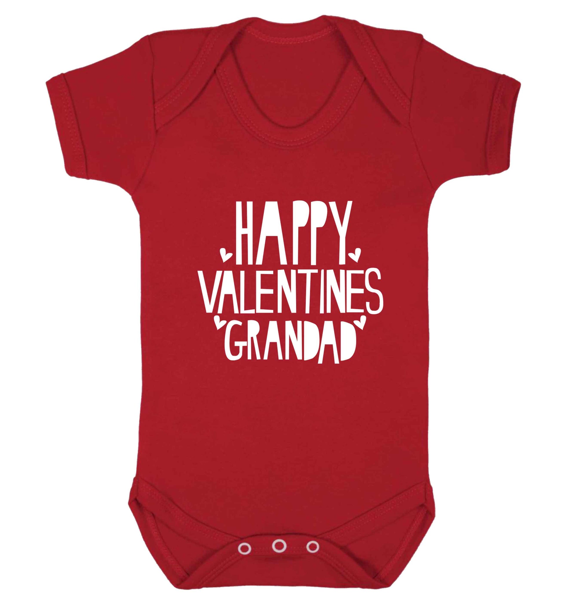 Happy valentines grandad baby vest red 18-24 months
