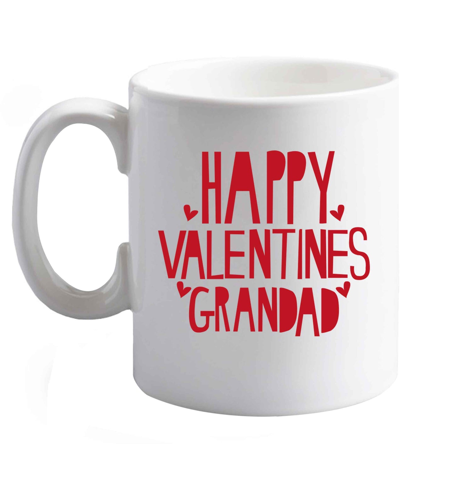 10 oz Happy valentines grandad ceramic mug right handed