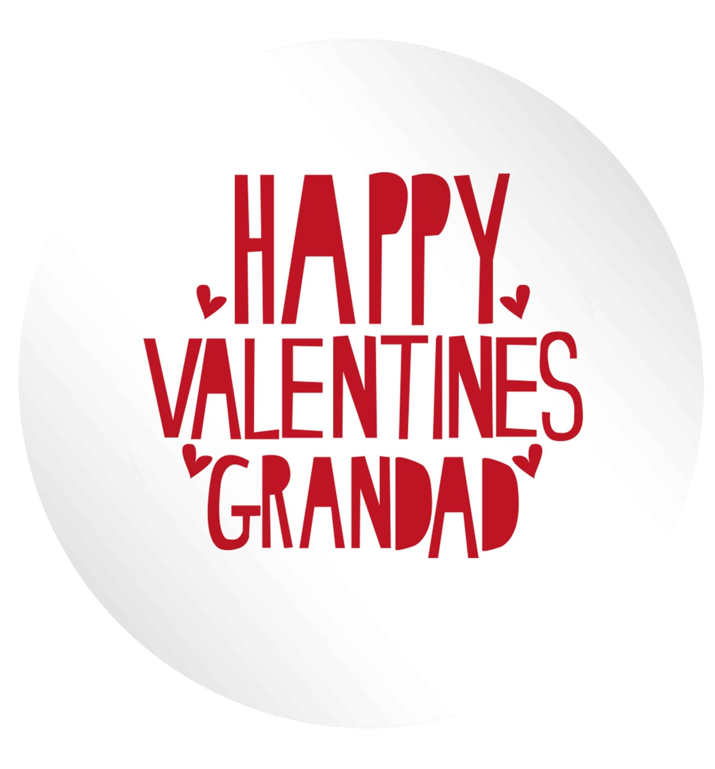 Happy valentines grandad 24 @ 45mm matt circle stickers