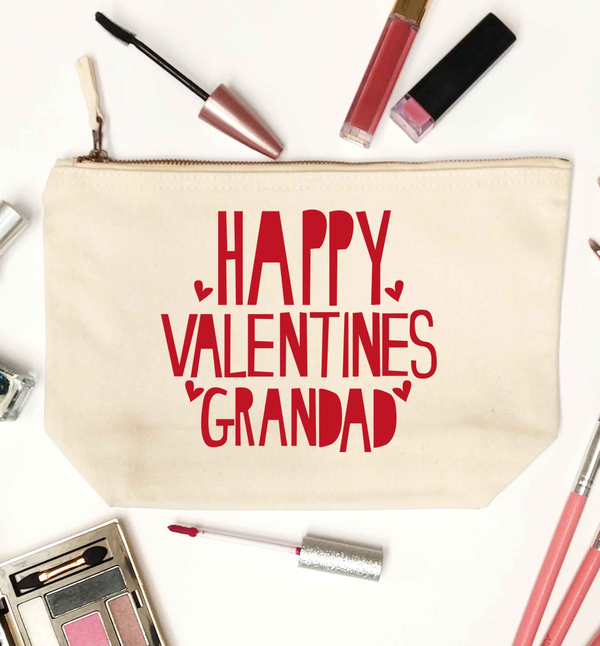 Happy valentines grandad natural makeup bag