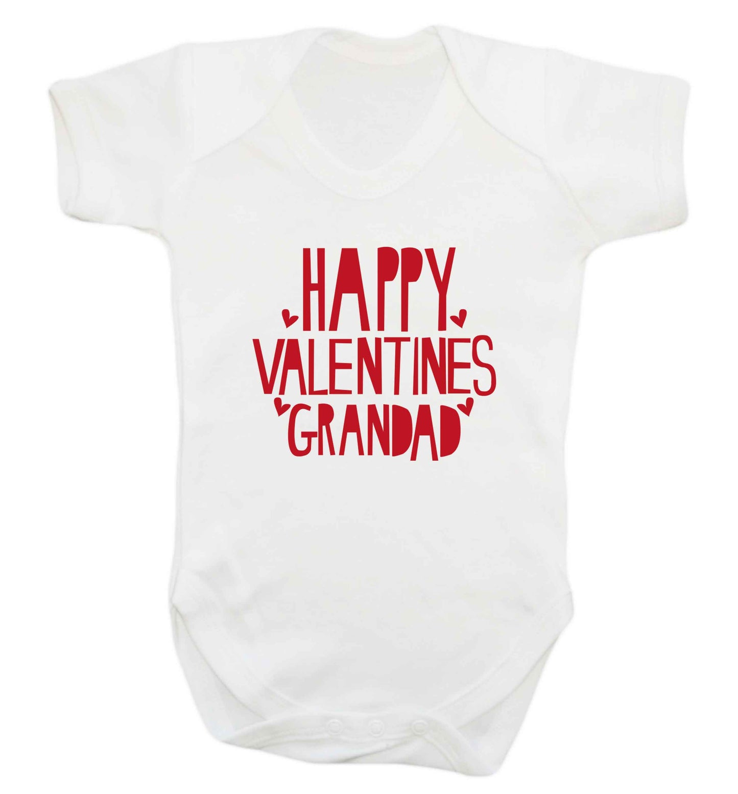 Happy valentines grandad baby vest white 18-24 months