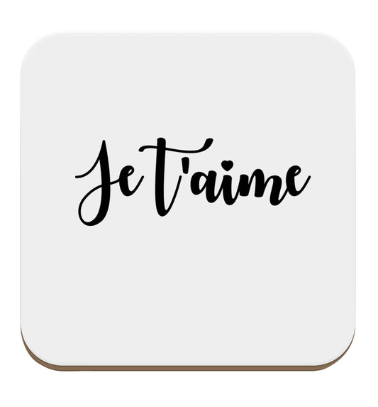Je t'aime set of four coasters