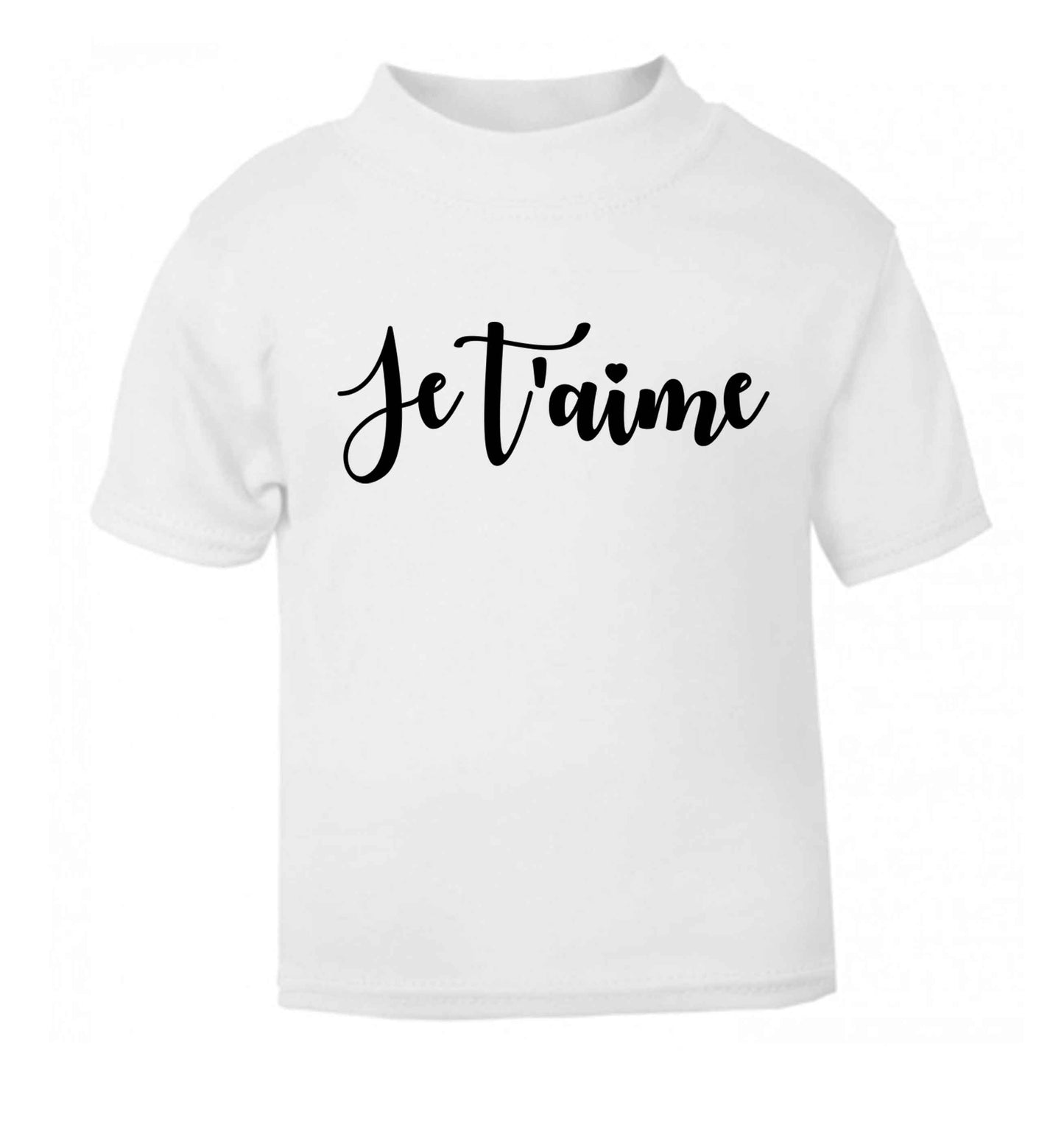 Je t'aime white baby toddler Tshirt 2 Years