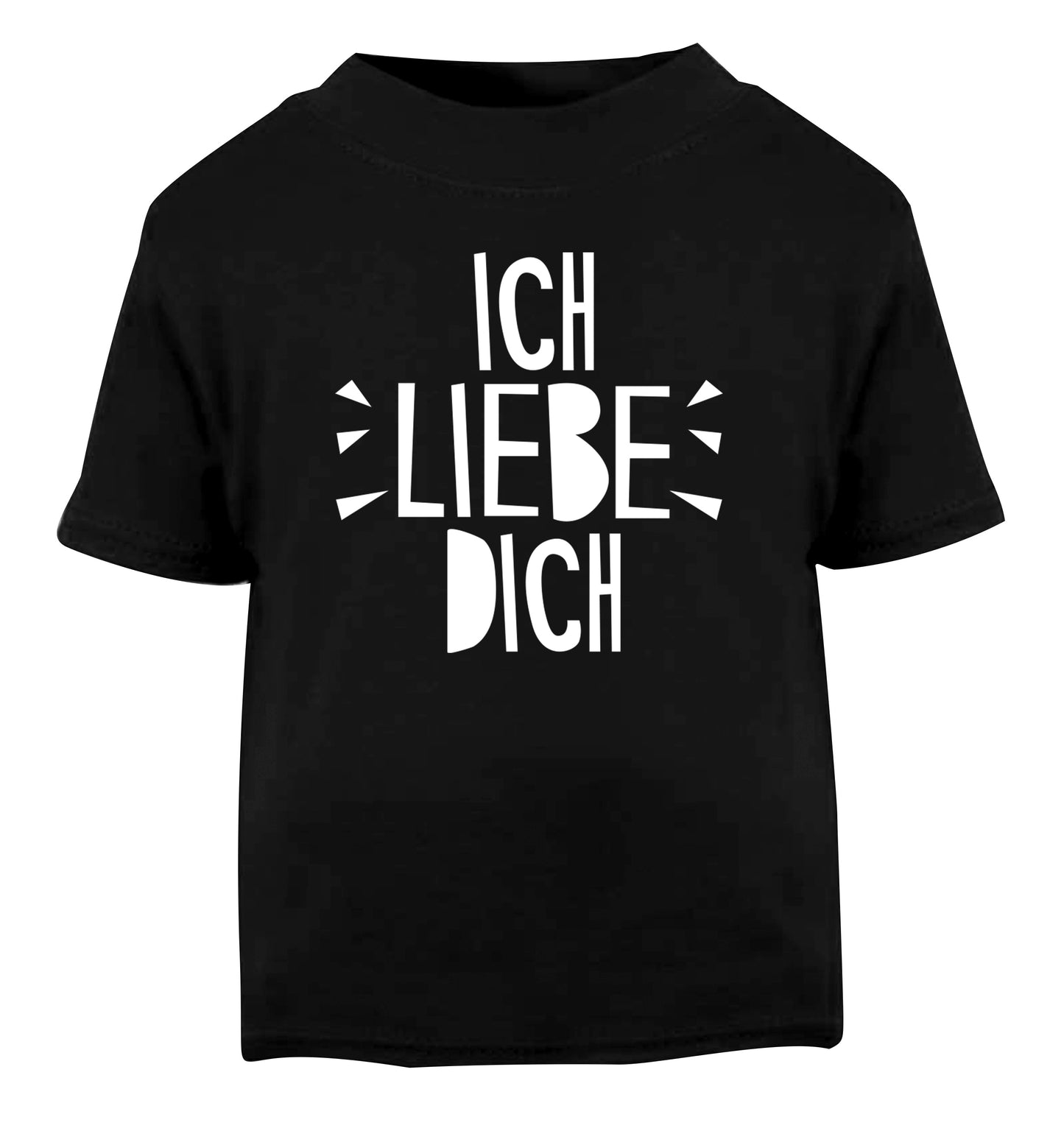 Ich liebe dich - I love you Black Baby Toddler Tshirt 2 years