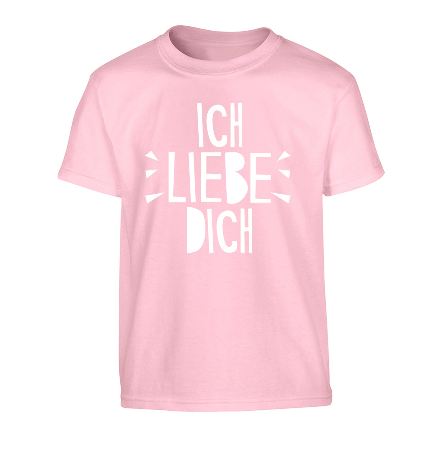Ich liebe dich - I love you Children's light pink Tshirt 12-13 Years