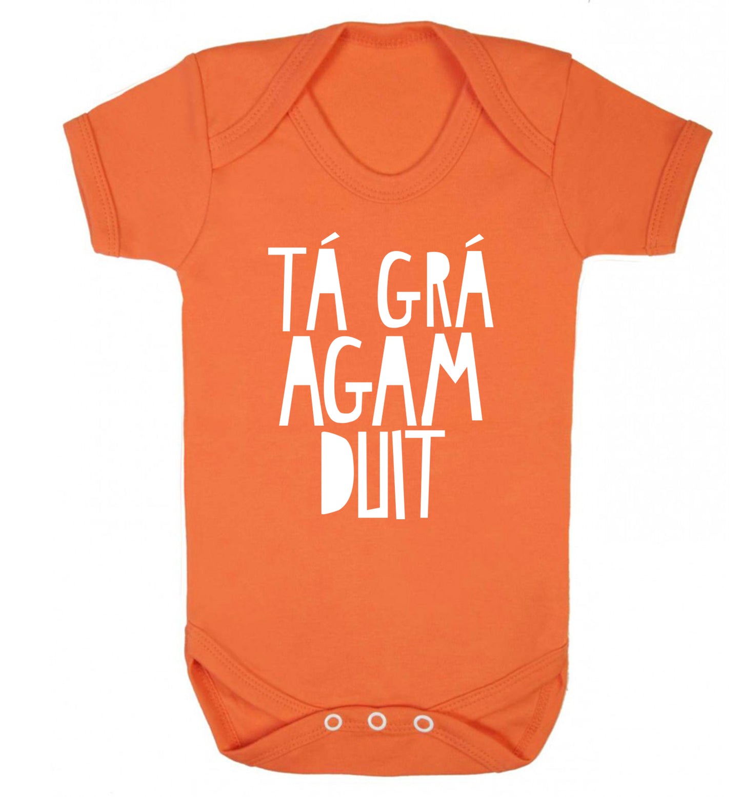 T‚Ä° gr‚Ä° agam duit - I love you Baby Vest orange 18-24 months