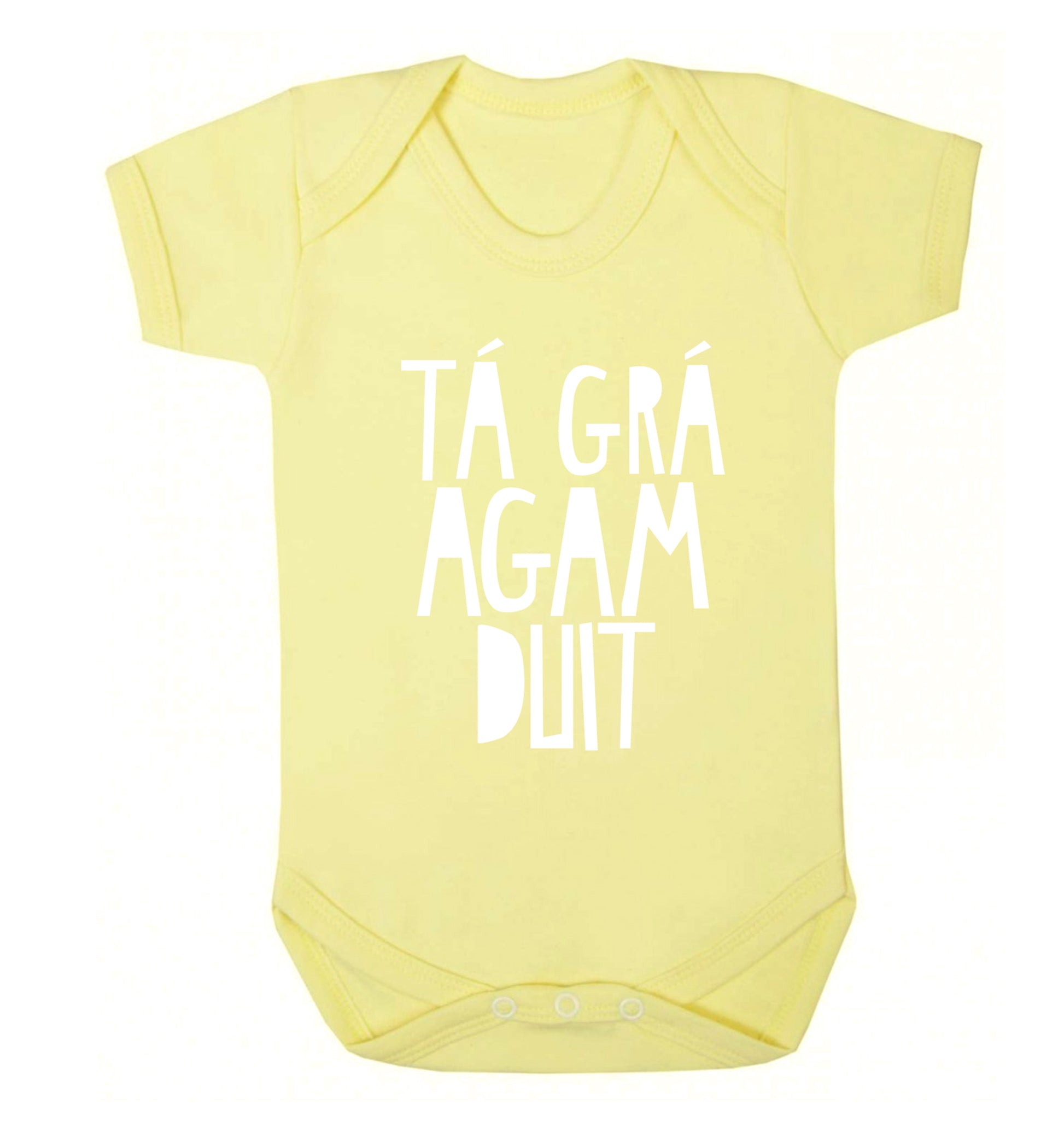 T‚Ä° gr‚Ä° agam duit - I love you Baby Vest pale yellow 18-24 months