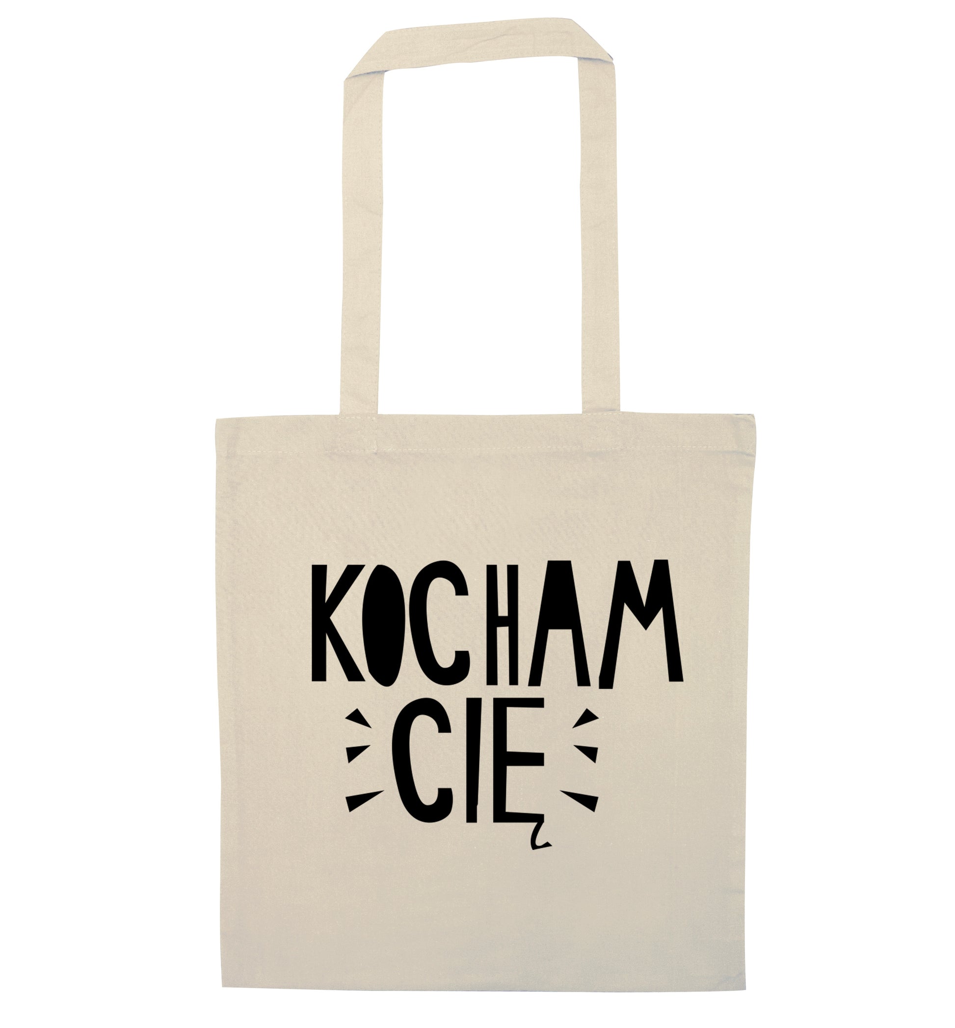 Kocham ci_ - I love you natural tote bag