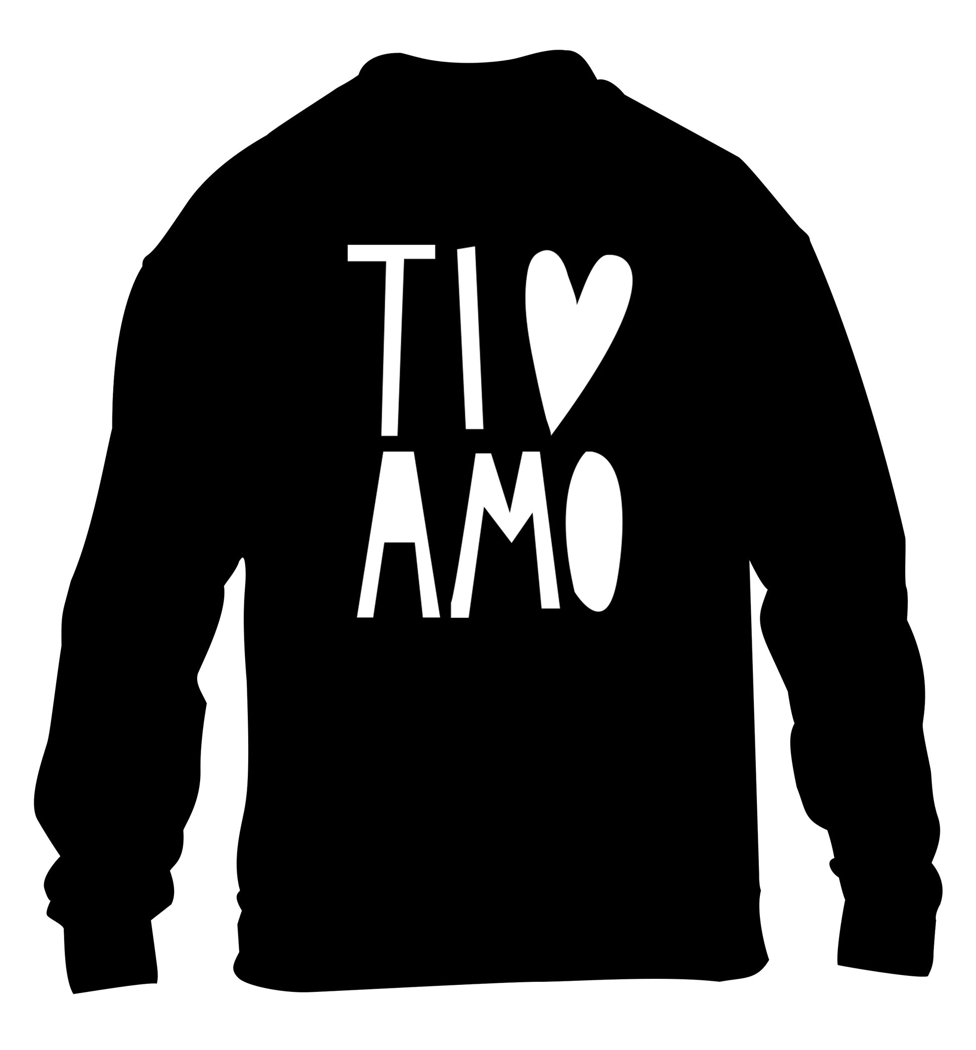 Ti amo - I love you children's black sweater 12-13 Years