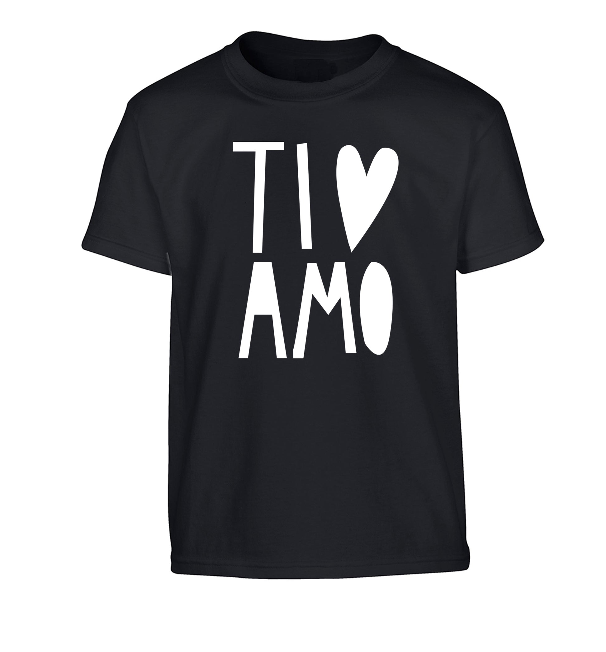 Ti amo - I love you Children's black Tshirt 12-13 Years