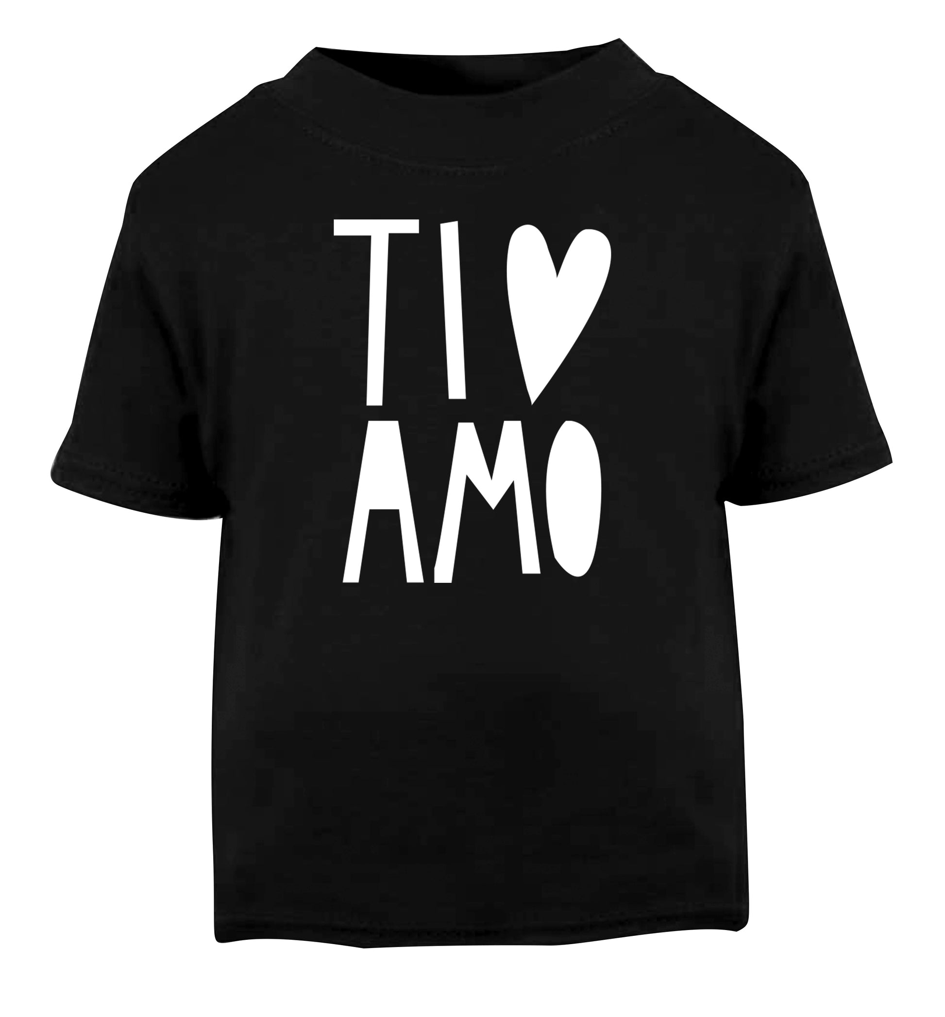 Ti amo - I love you Black Baby Toddler Tshirt 2 years