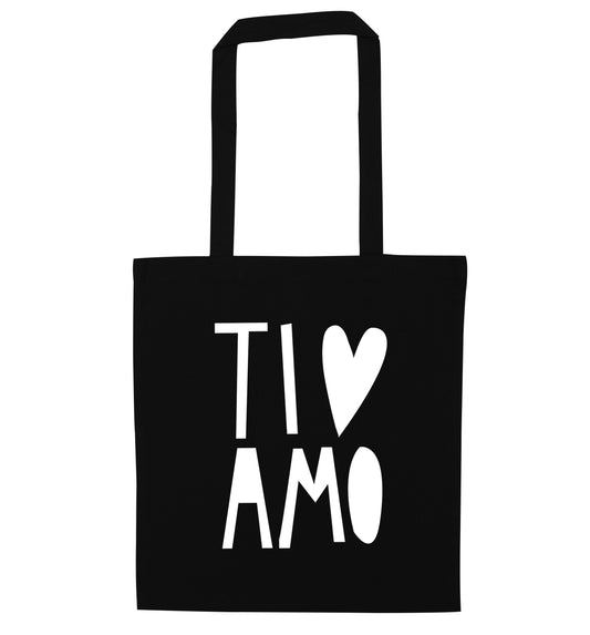 Ti amo - I love you black tote bag