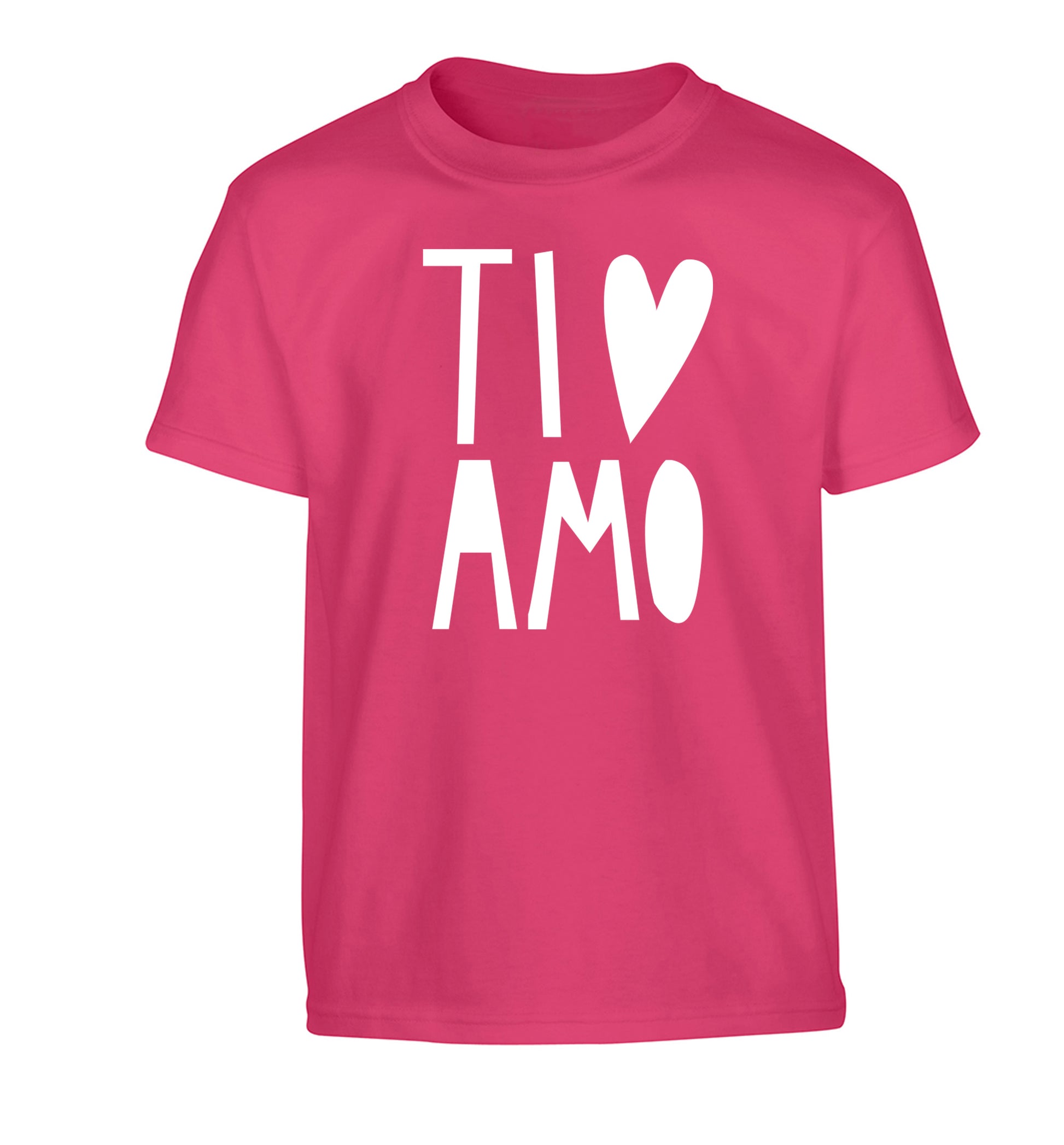 Ti amo - I love you Children's pink Tshirt 12-13 Years