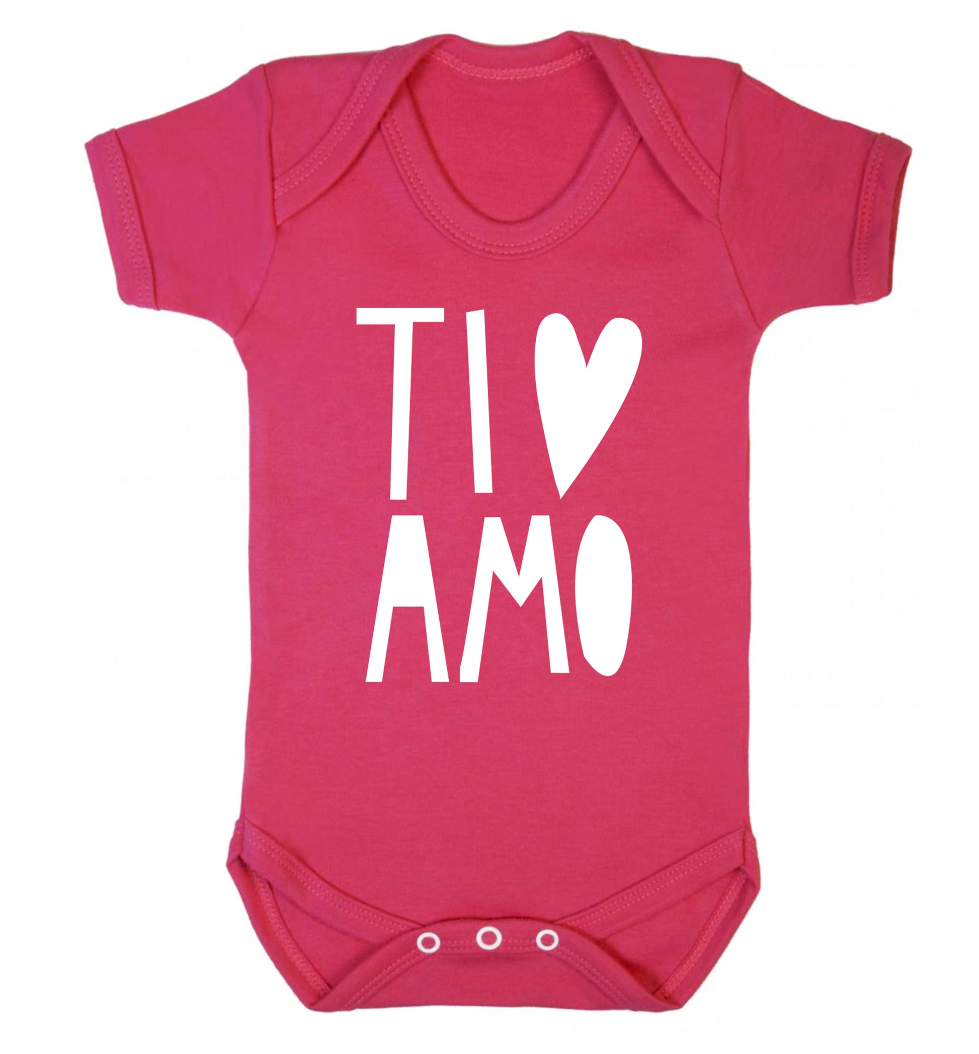 Ti amo - I love you Baby Vest dark pink 18-24 months