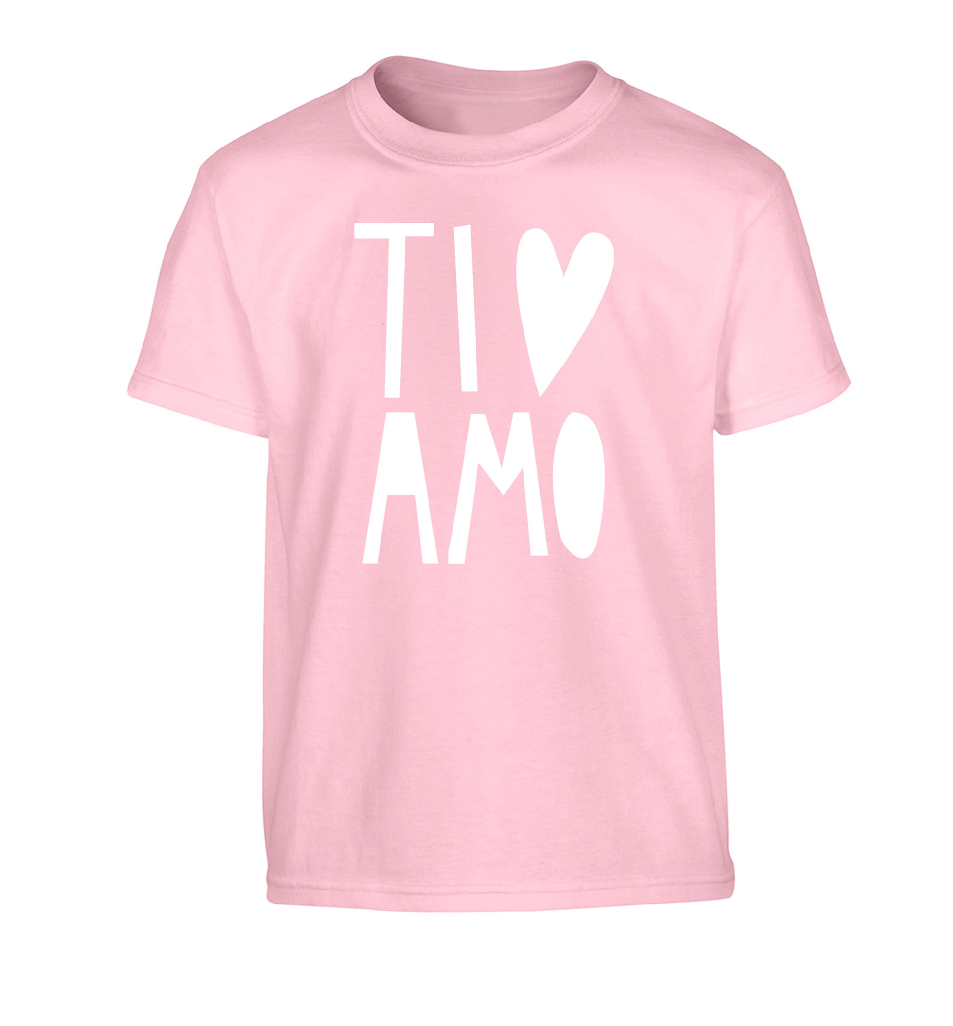 Ti amo - I love you Children's light pink Tshirt 12-13 Years