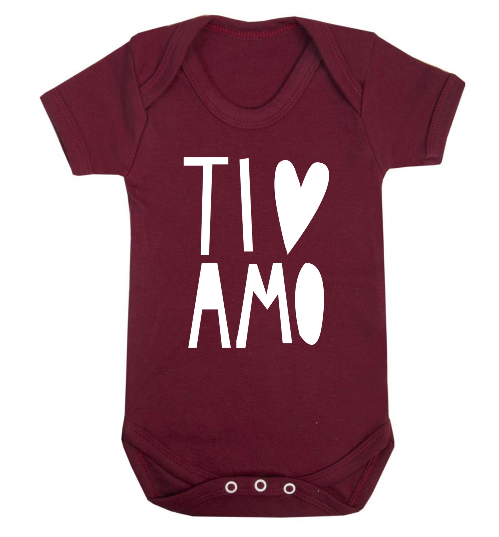 Ti amo - I love you Baby Vest maroon 18-24 months