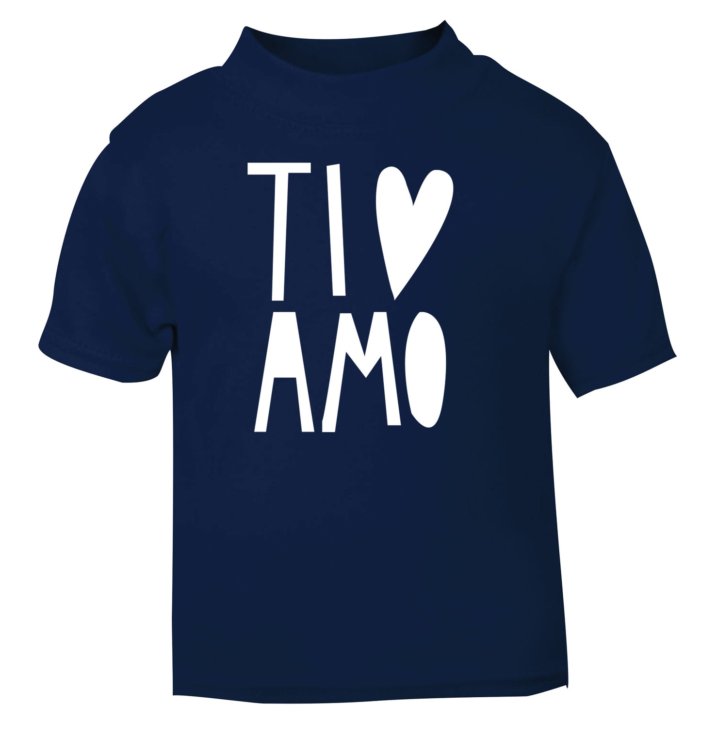 Ti amo - I love you navy Baby Toddler Tshirt 2 Years