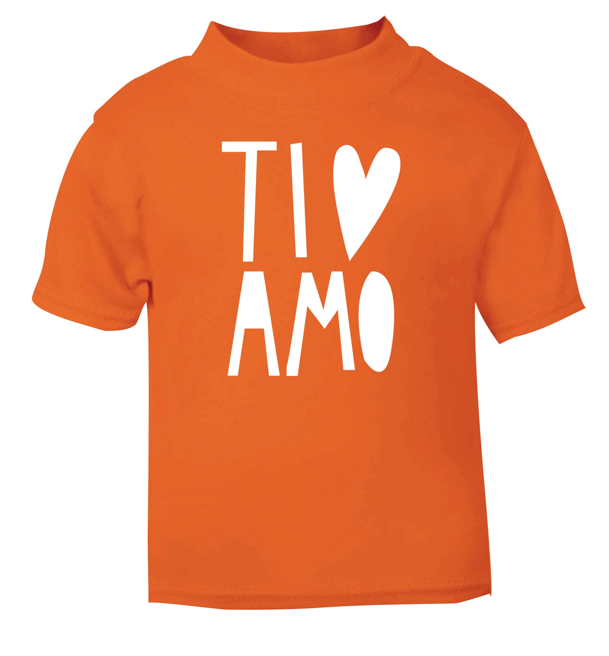 Ti amo - I love you orange Baby Toddler Tshirt 2 Years