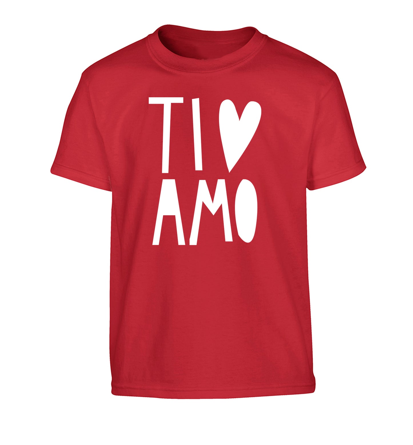 Ti amo - I love you Children's red Tshirt 12-13 Years