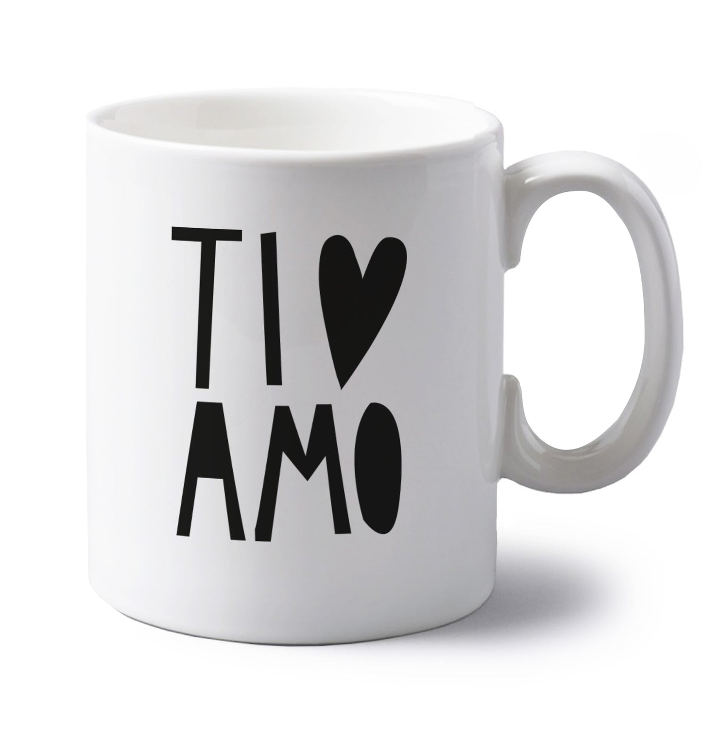 Ti amo - I love you left handed white ceramic mug 