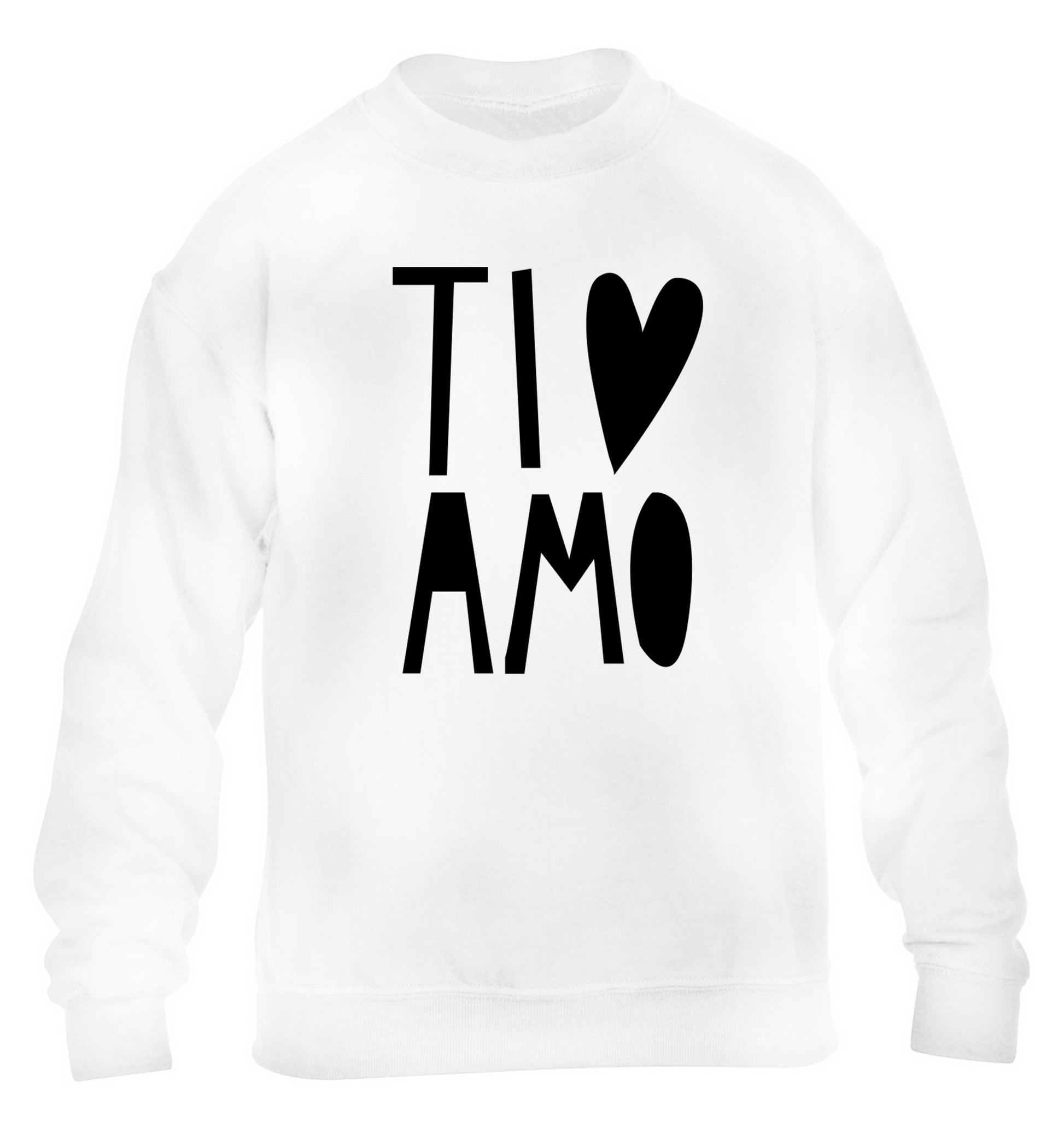 Ti amo - I love you children's white sweater 12-13 Years