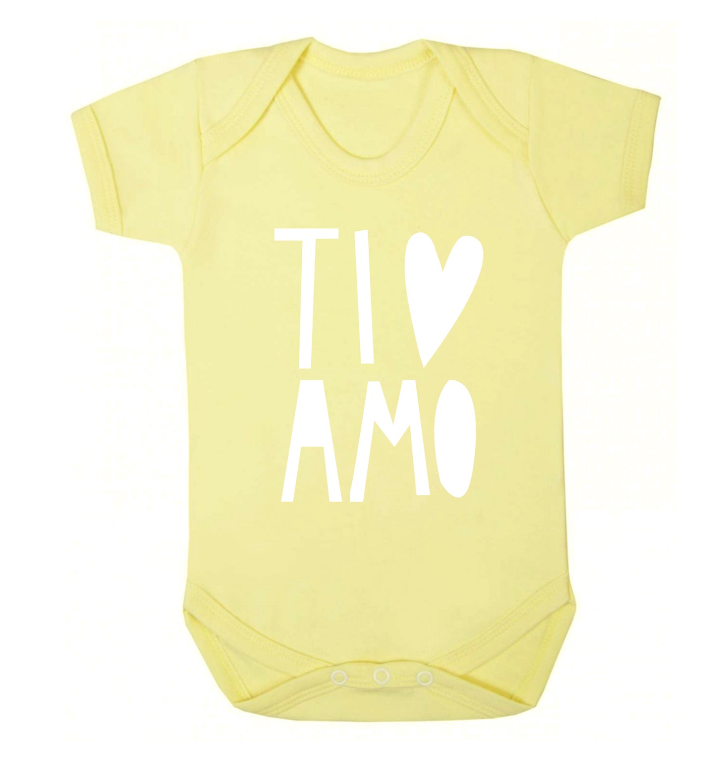 Ti amo - I love you Baby Vest pale yellow 18-24 months
