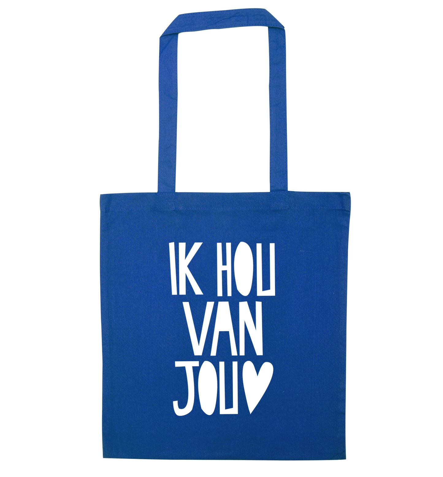 Ik Hau Van Jou - I love you blue tote bag