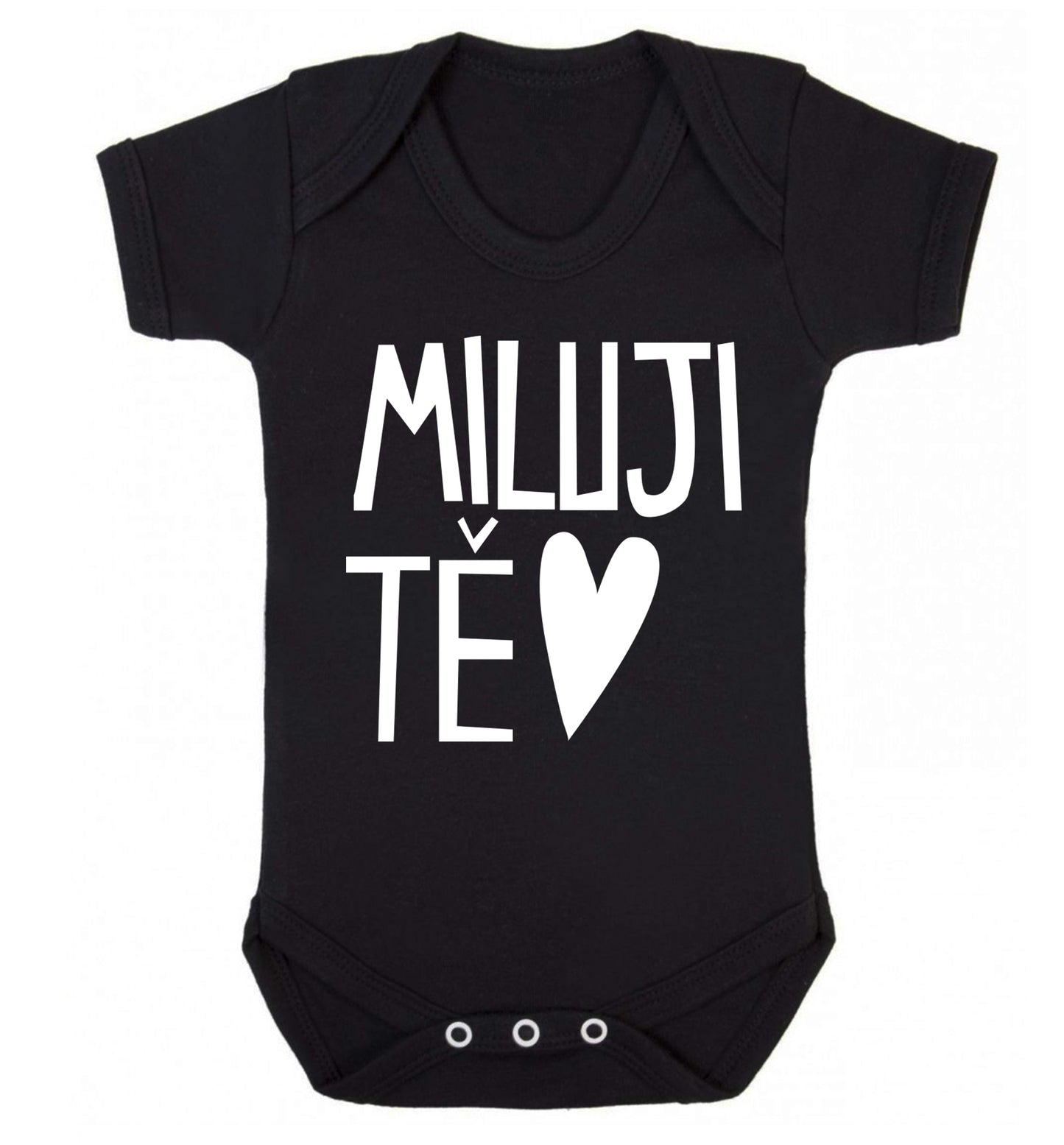 Miluji T_ - I love you Baby Vest black 18-24 months