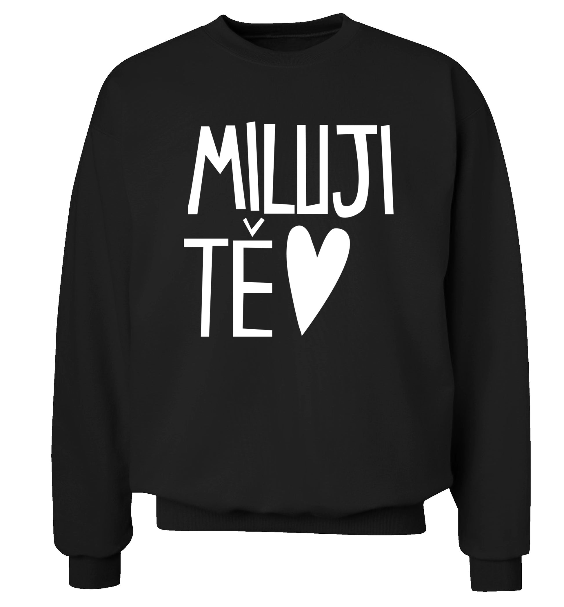 Miluji T_ - I love you Adult's unisex black Sweater 2XL