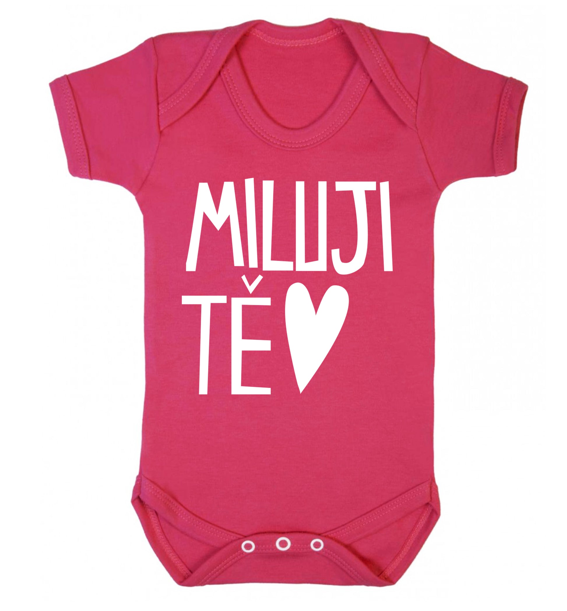 Miluji T_ - I love you Baby Vest dark pink 18-24 months