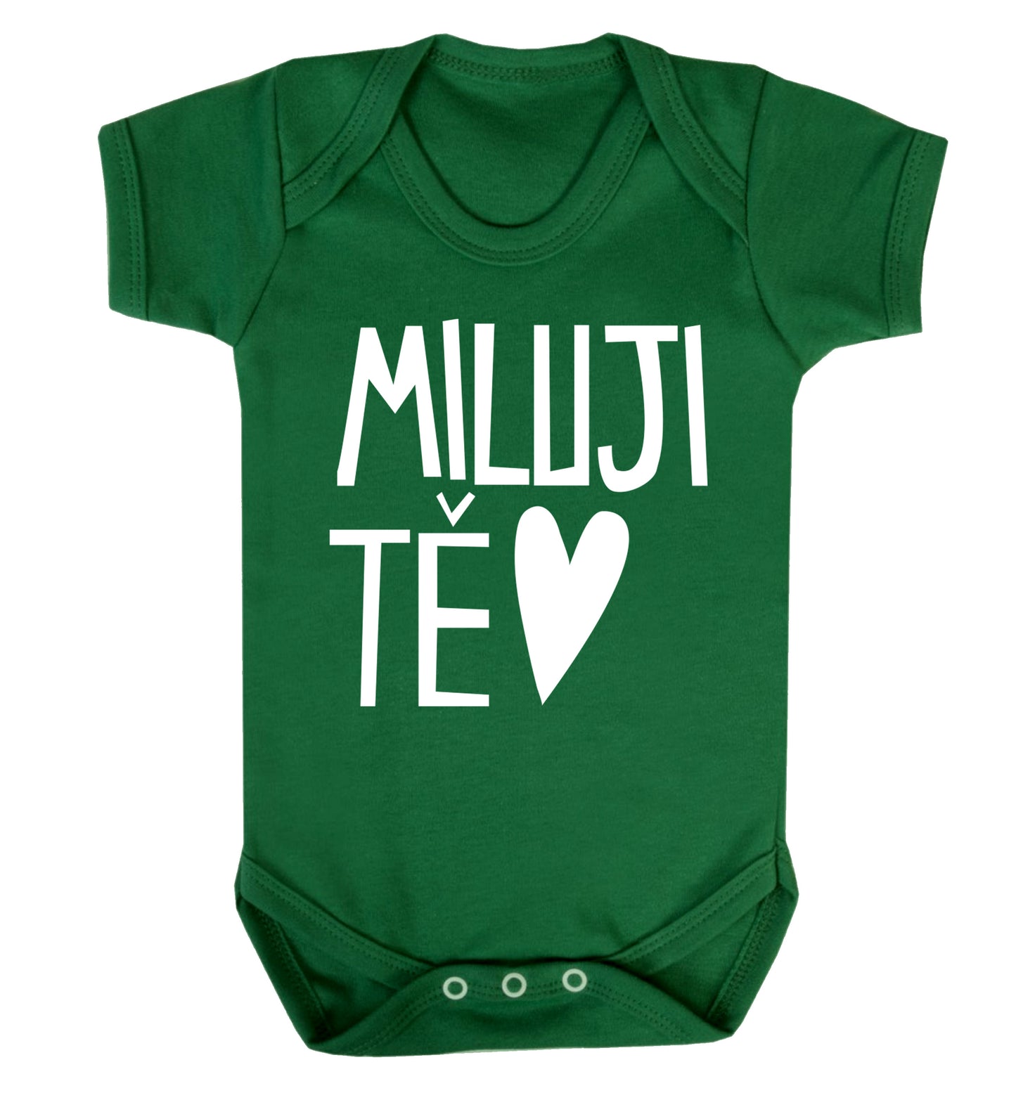 Miluji T_ - I love you Baby Vest green 18-24 months
