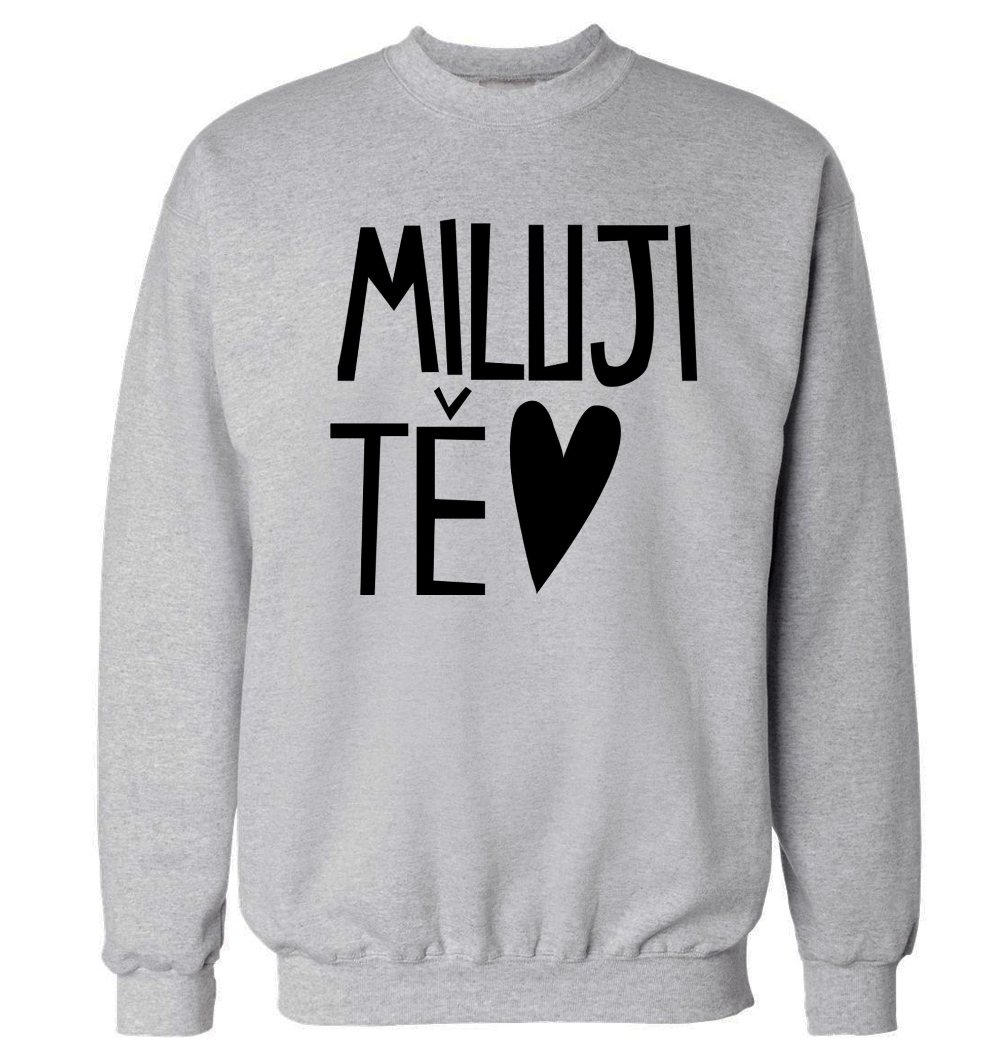 Miluji T_ - I love you Adult's unisex grey Sweater 2XL