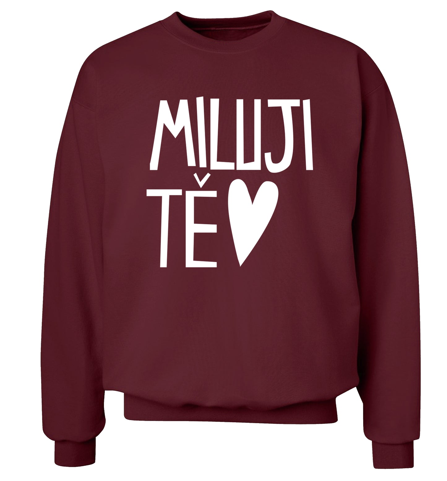 Miluji T_ - I love you Adult's unisex maroon Sweater 2XL
