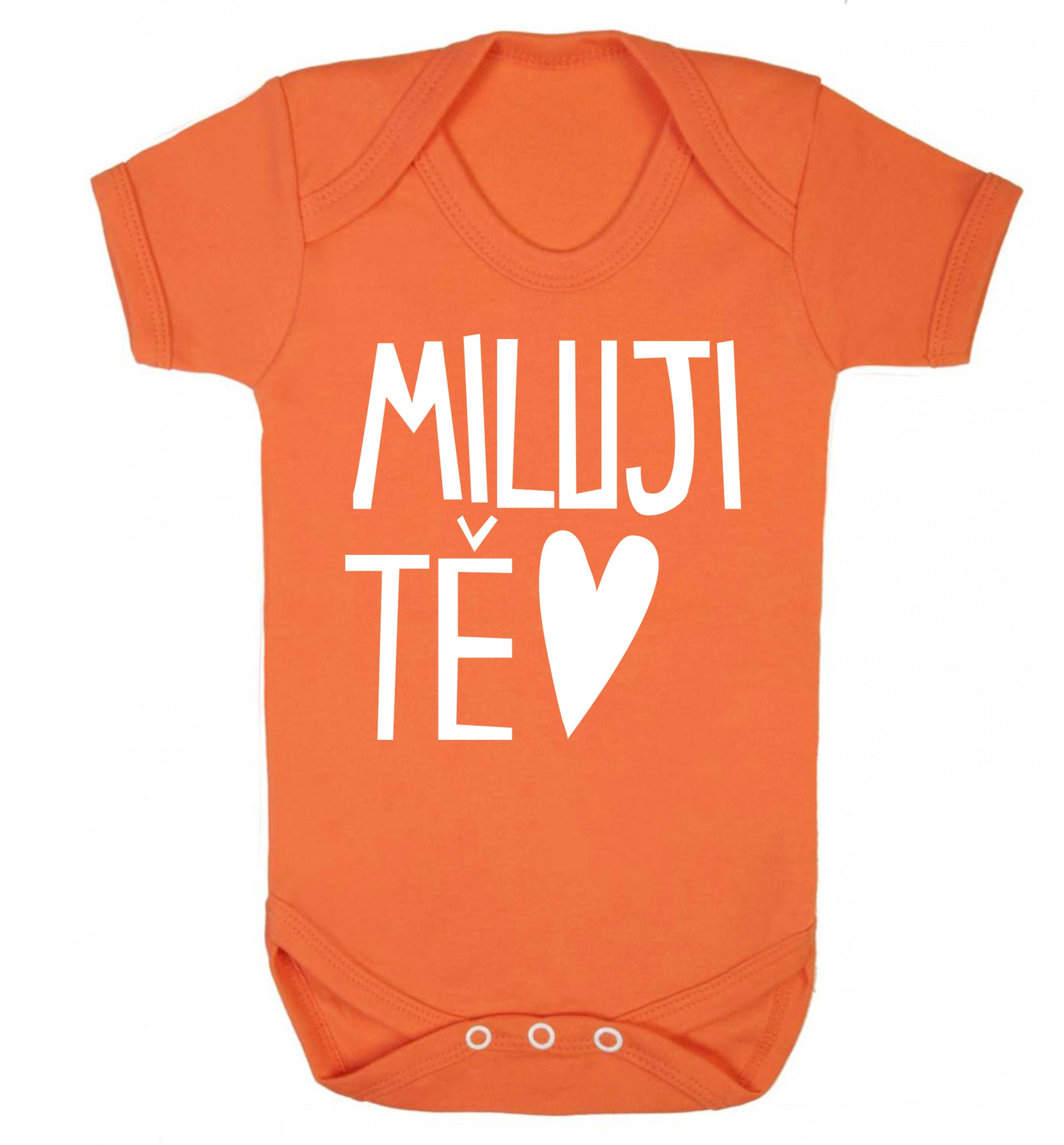 Miluji T_ - I love you Baby Vest orange 18-24 months